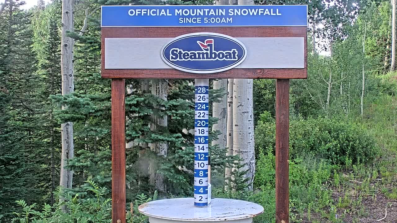 Steamboat Springs Mid-Mountain Snow Stake Live Cam - Steamboat Springs, Routt County, Colorado, USA