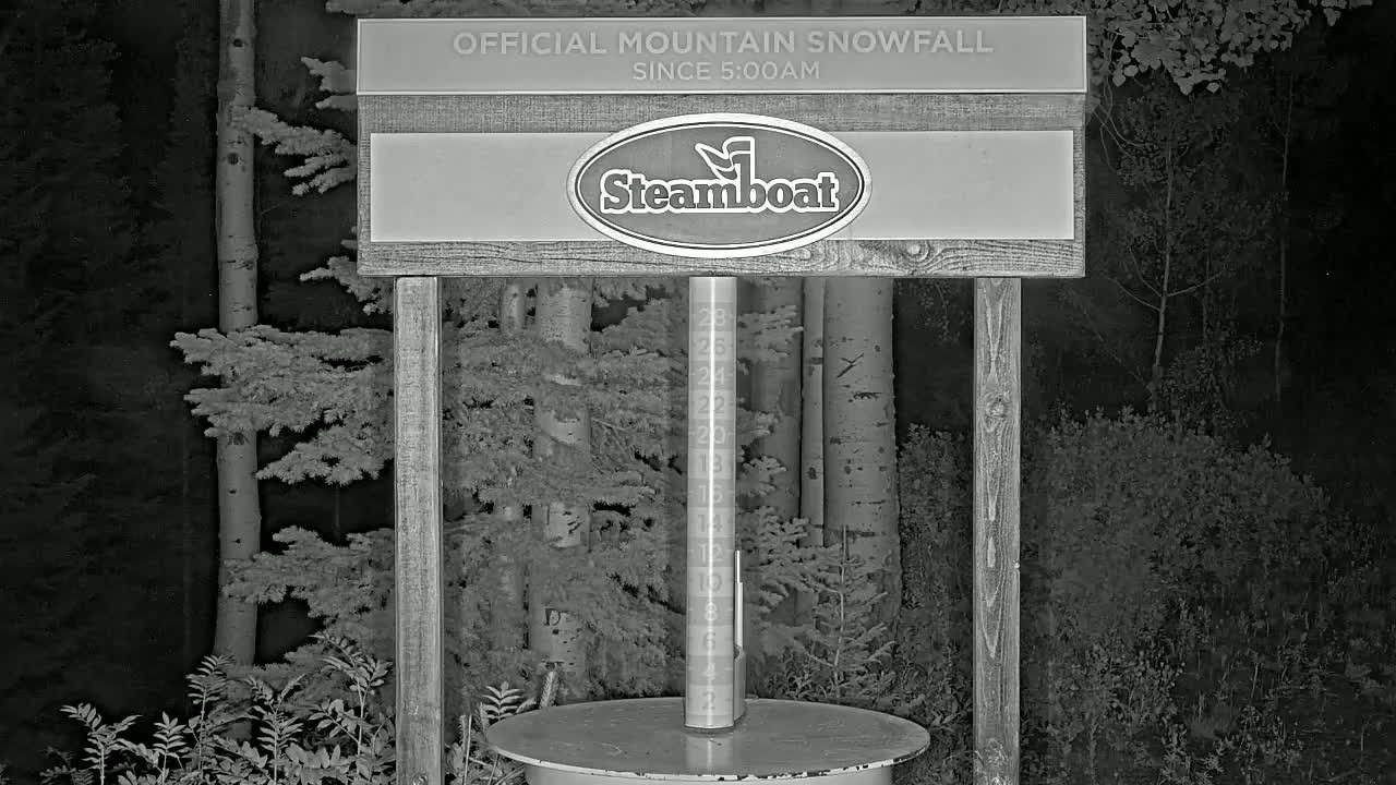 Steamboat Springs Mid-Mountain Snow Stake Live Cam - Steamboat Springs, Routt County, Colorado, USA