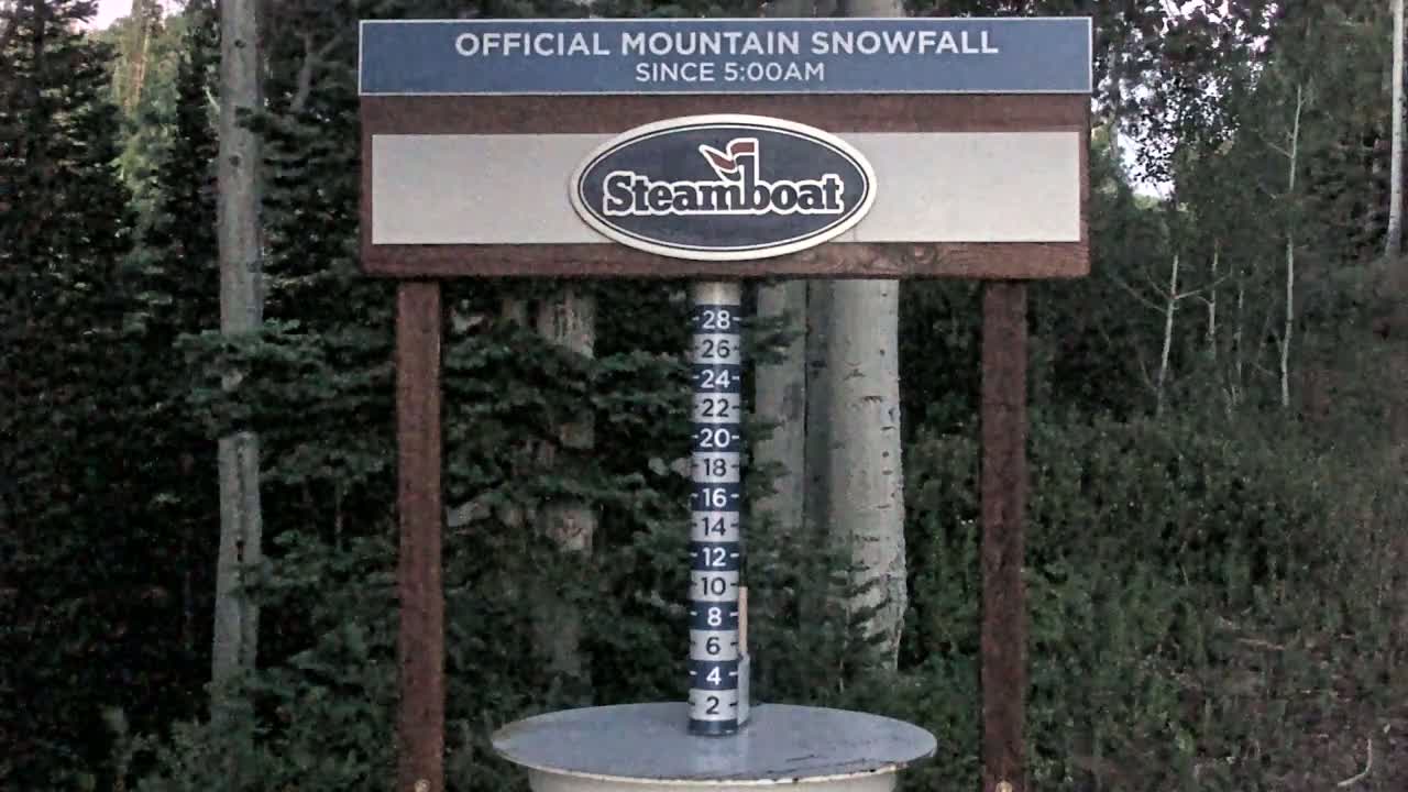 Steamboat Springs Mid-Mountain Snow Stake Live Cam - Steamboat Springs, Routt County, Colorado, USA