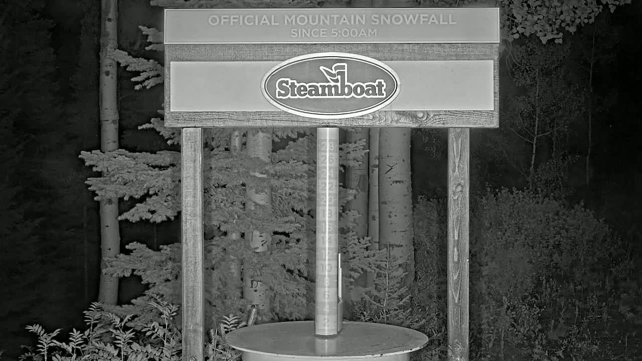 Steamboat Springs Mid-Mountain Snow Stake Live Cam - Steamboat Springs, Routt County, Colorado, USA