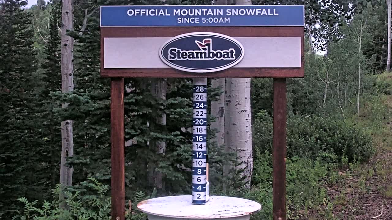 Steamboat Springs Mid-Mountain Snow Stake Live Cam - Steamboat Springs, Routt County, Colorado, USA