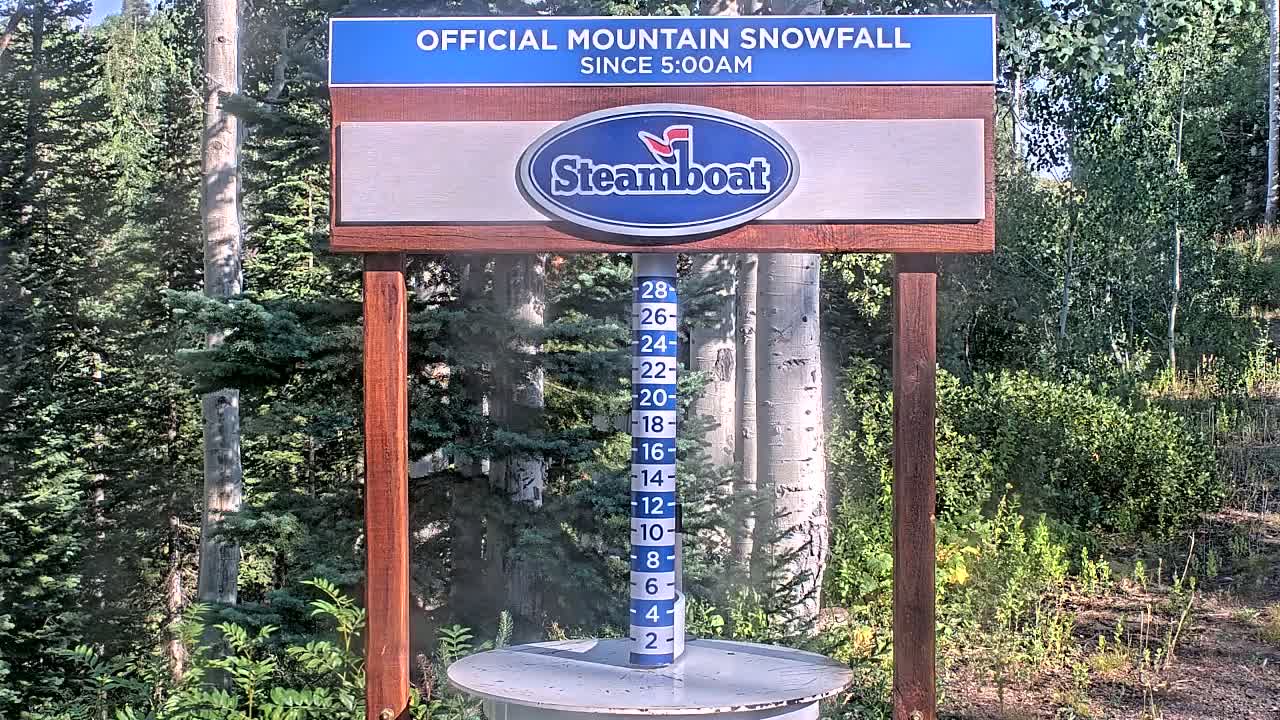 Steamboat Springs Mid-Mountain Snow Stake Live Cam - Steamboat Springs, Routt County, Colorado, USA