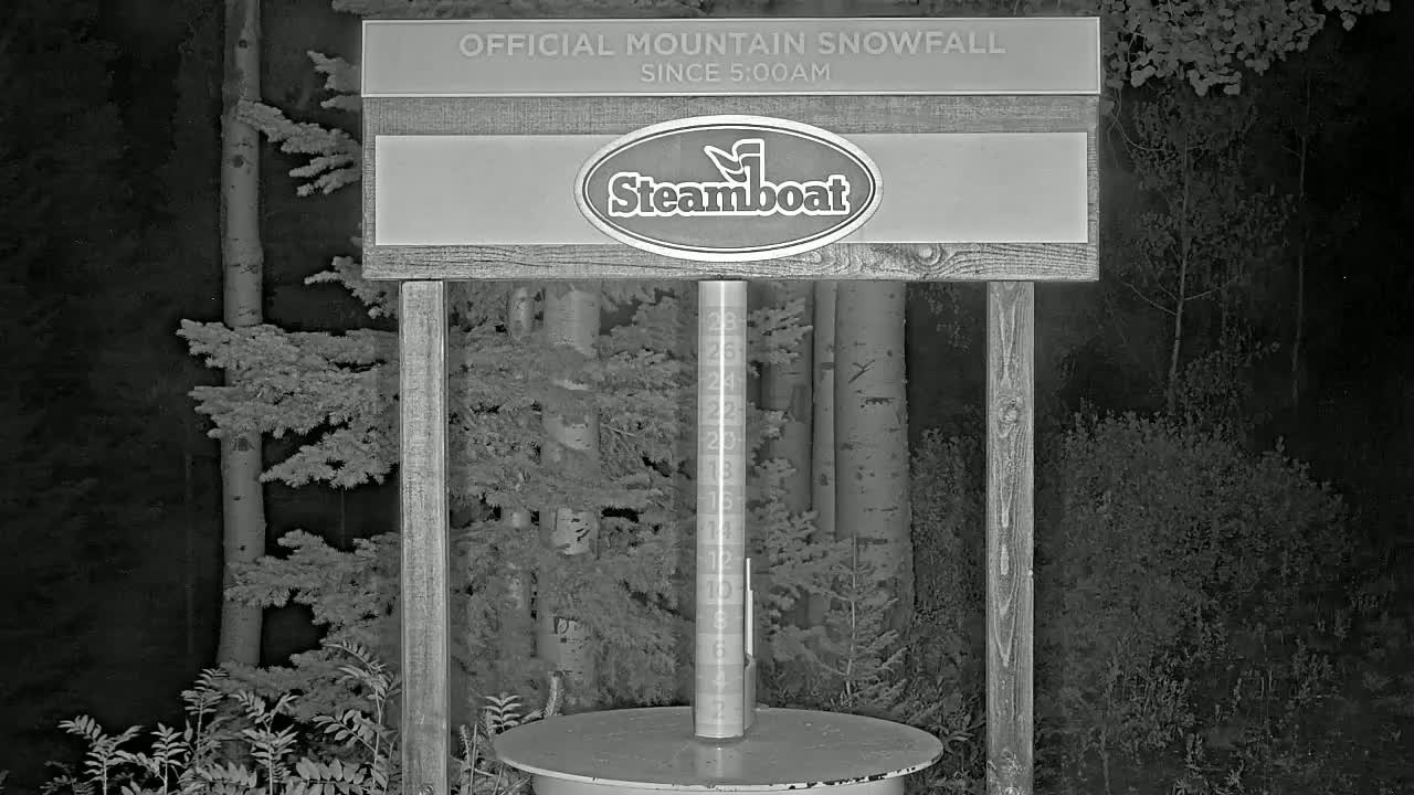 Steamboat Springs Mid-Mountain Snow Stake Live Cam - Steamboat Springs, Routt County, Colorado, USA