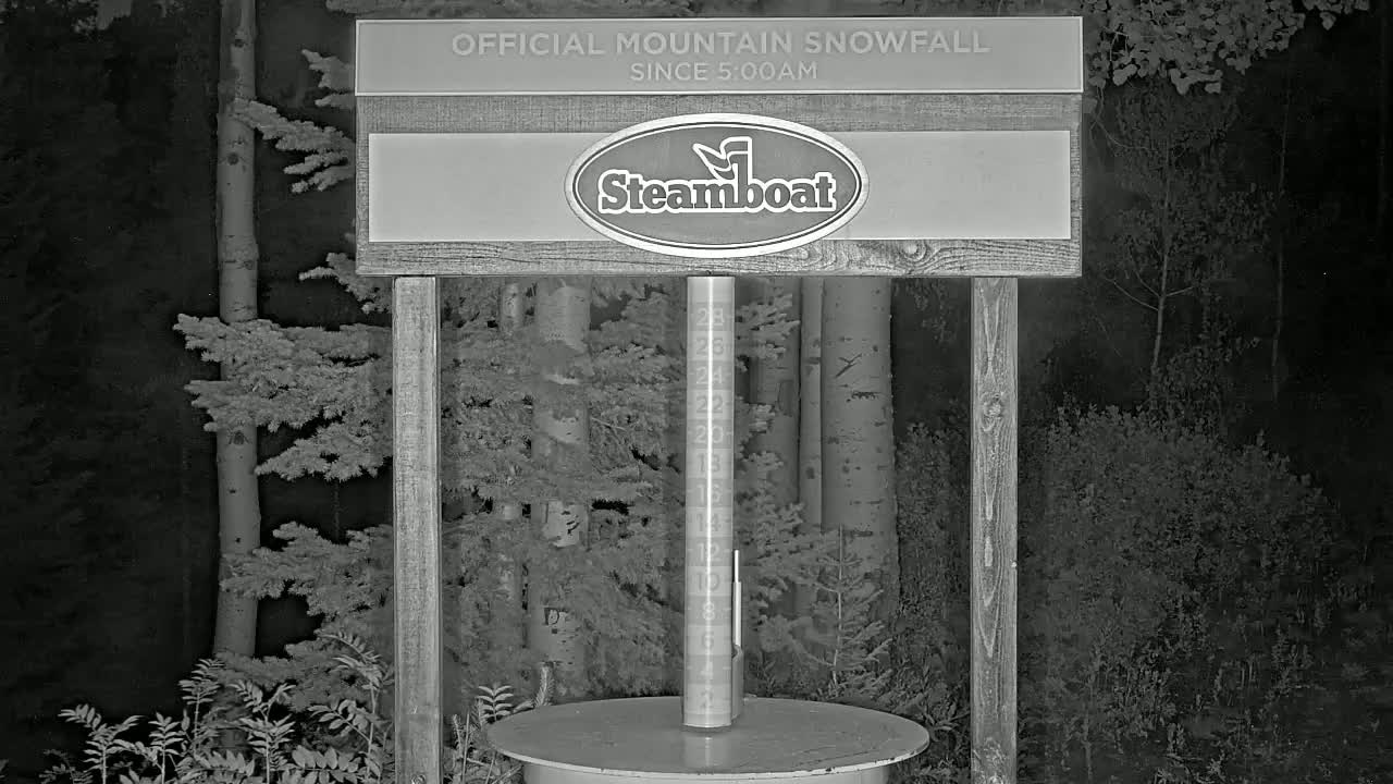 Steamboat Springs Mid-Mountain Snow Stake Live Cam - Steamboat Springs, Routt County, Colorado, USA
