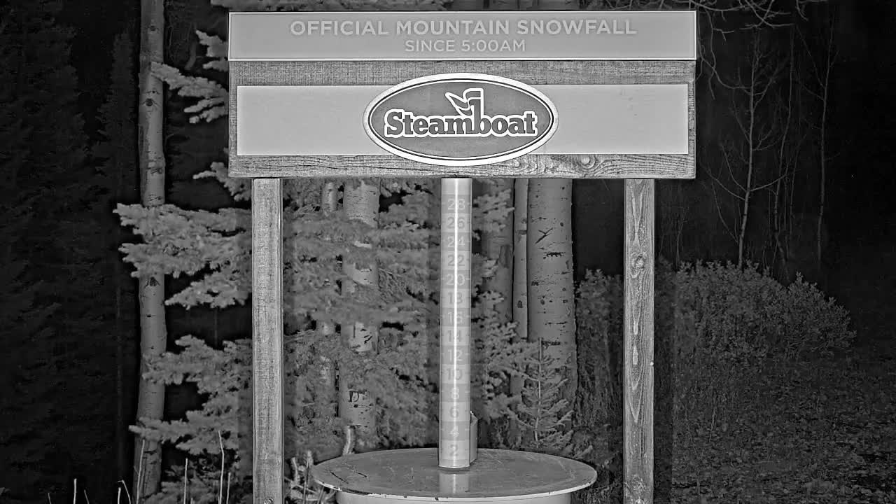 Steamboat Springs Mid-Mountain Snow Stake Live Cam - Steamboat Springs, Routt County, Colorado, USA
