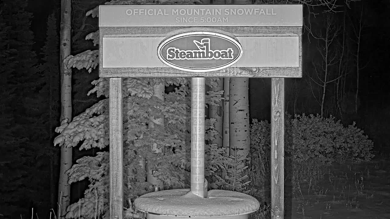 Steamboat Springs Mid-Mountain Snow Stake Live Cam - Steamboat Springs, Routt County, Colorado, USA