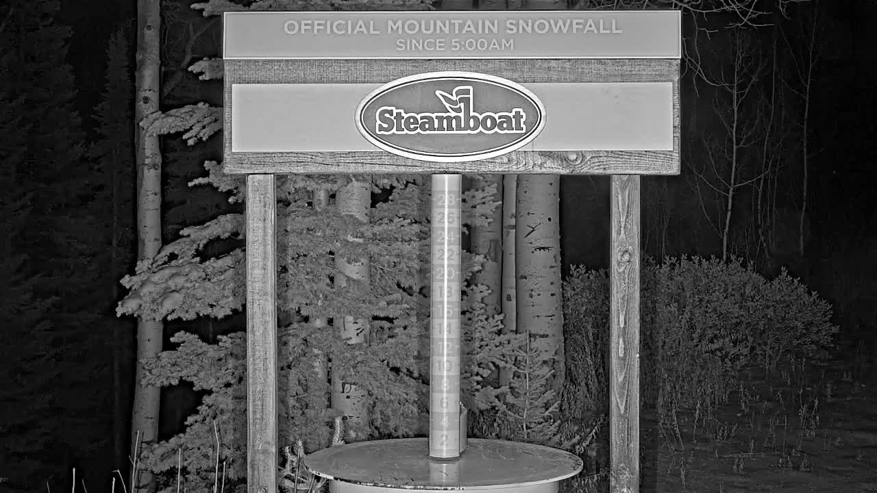 Steamboat Springs Mid-Mountain Snow Stake Live Cam - Steamboat Springs, Routt County, Colorado, USA