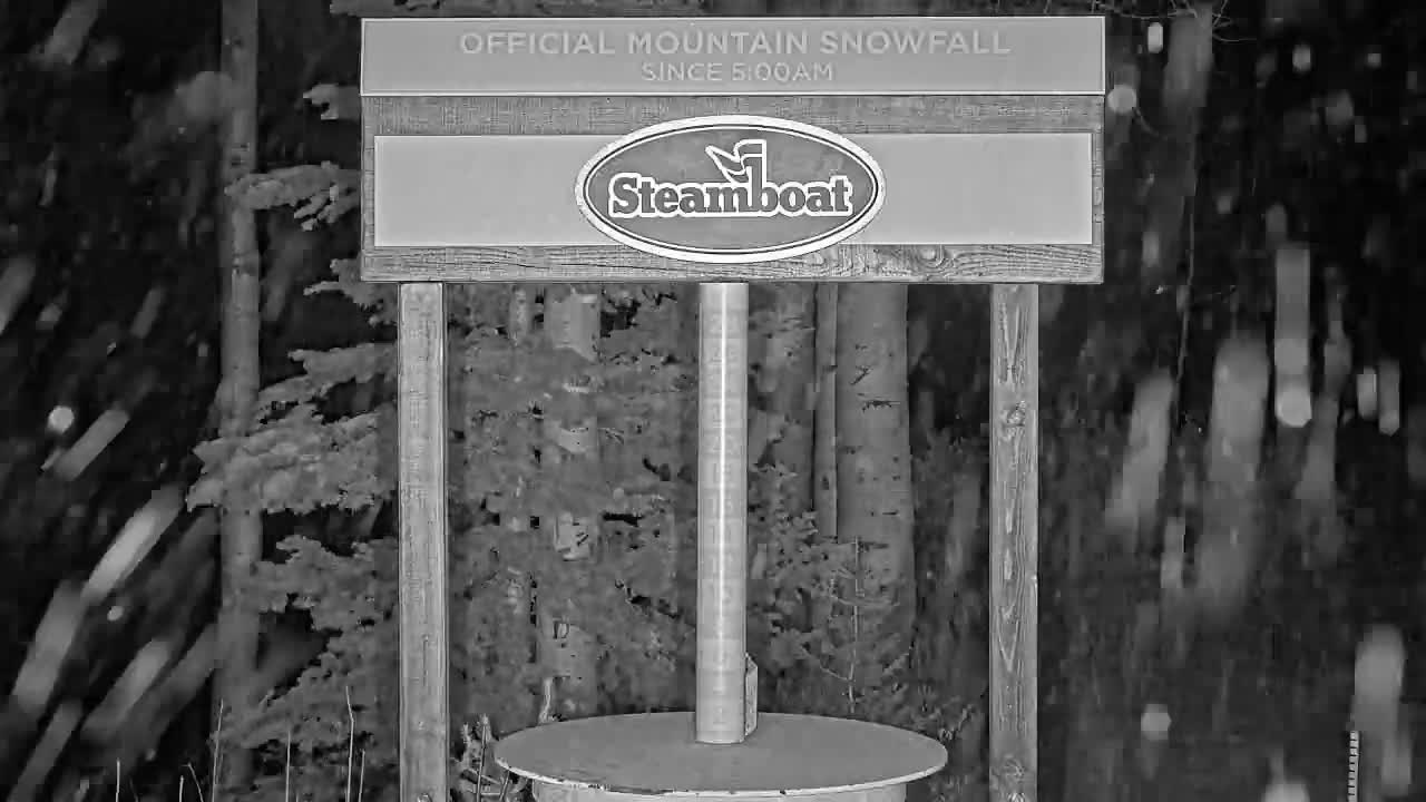Steamboat Springs Mid-Mountain Snow Stake Live Cam - Steamboat Springs, Routt County, Colorado, USA