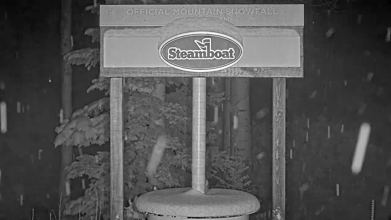 Steamboat Springs Mid-Mountain Snow Stake Live Cam - Steamboat Springs, Routt County, Colorado, USA