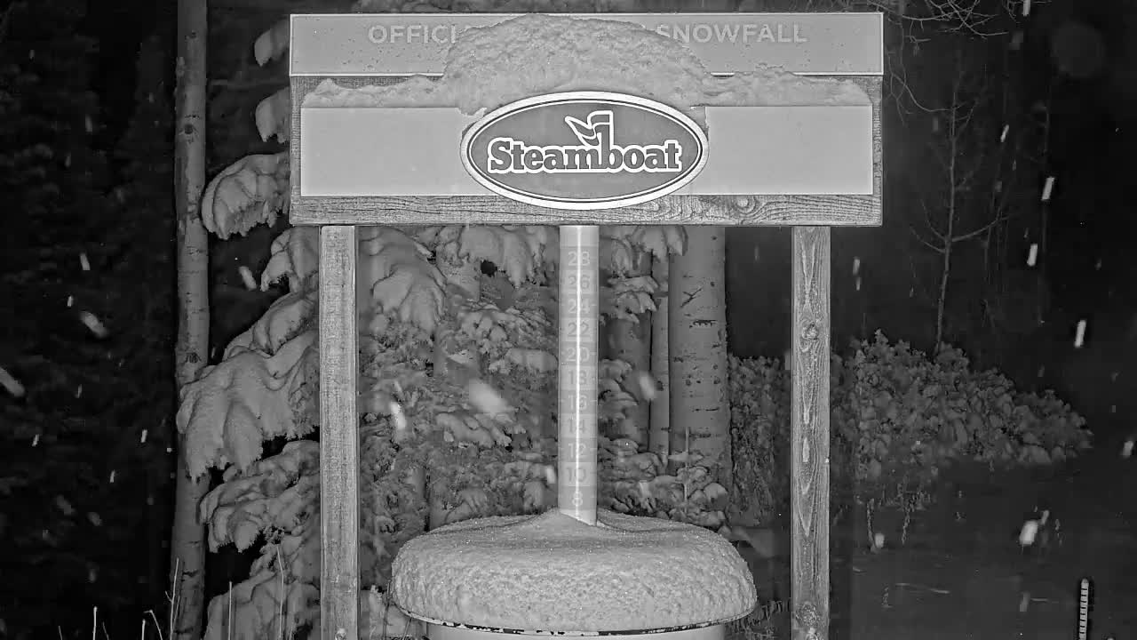 Steamboat Springs Mid-Mountain Snow Stake Live Cam - Steamboat Springs, Routt County, Colorado, USA