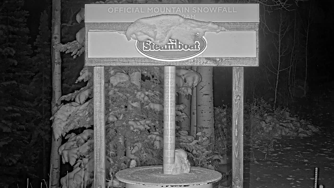 Steamboat Springs Mid-Mountain Snow Stake Live Cam - Steamboat Springs, Routt County, Colorado, USA