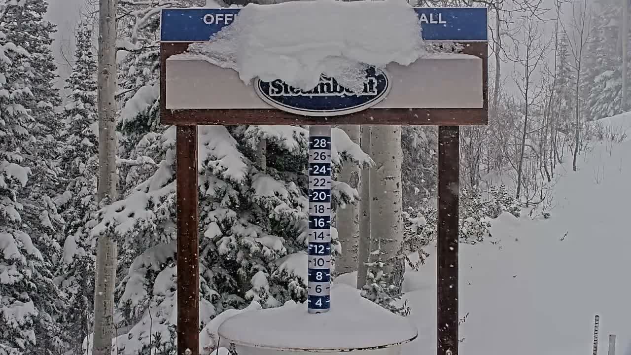 Steamboat Springs Mid-Mountain Snow Stake Live Cam - Steamboat Springs, Routt County, Colorado, USA