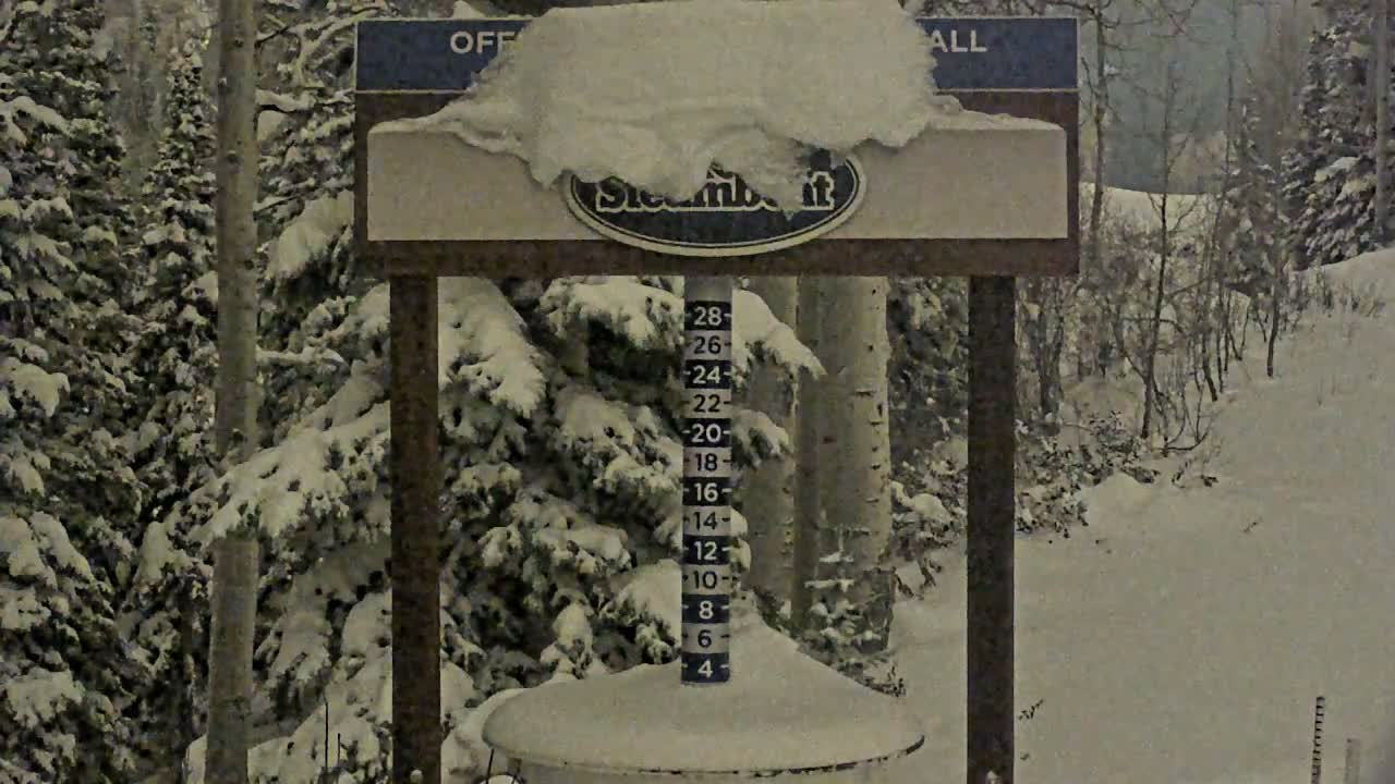 Steamboat Springs Mid-Mountain Snow Stake Live Cam - Steamboat Springs, Routt County, Colorado, USA