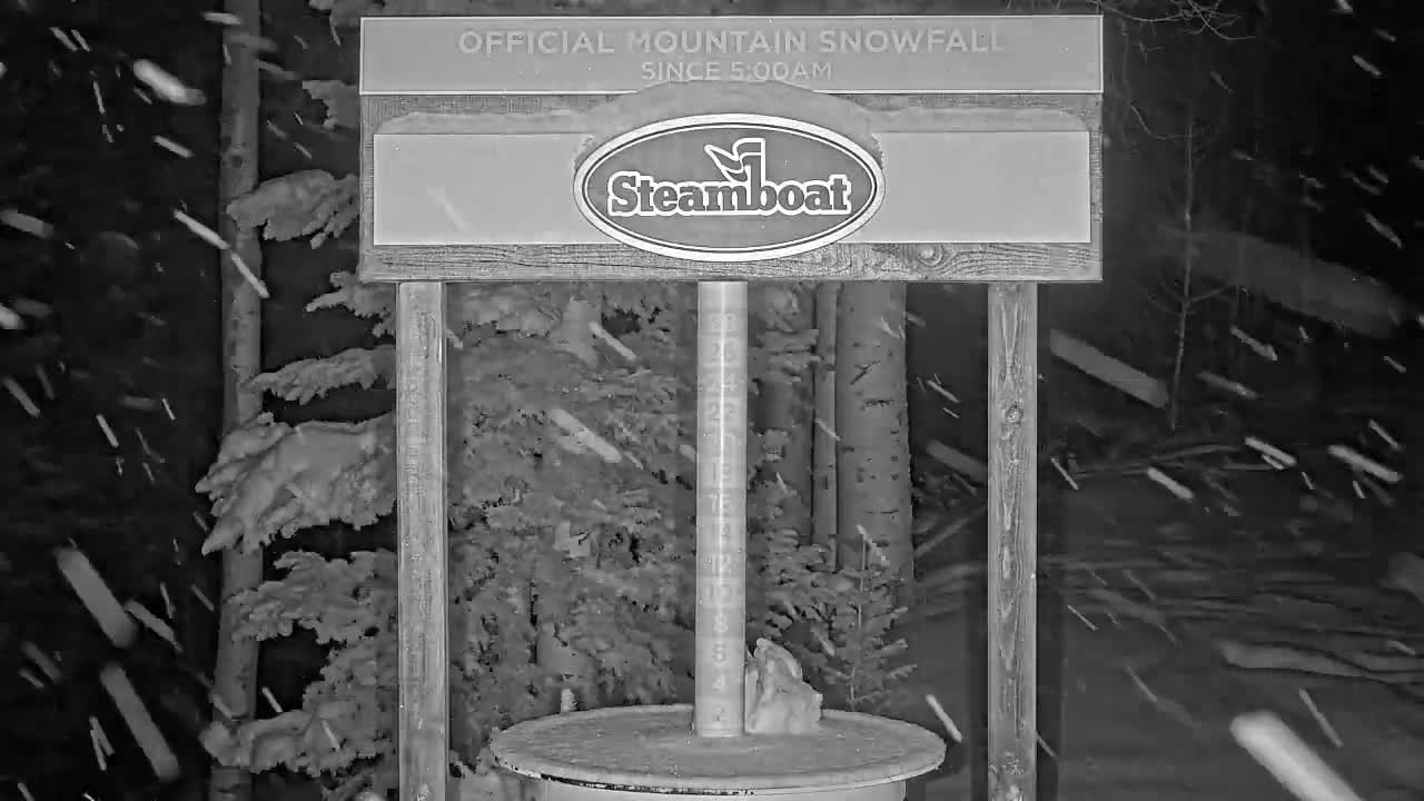 Steamboat Springs Mid-Mountain Snow Stake Live Cam - Steamboat Springs, Routt County, Colorado, USA