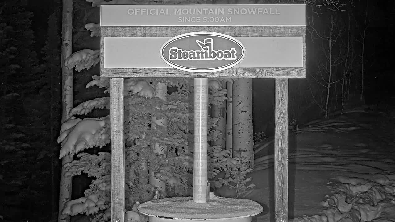 Steamboat Springs Mid-Mountain Snow Stake Live Cam - Steamboat Springs, Routt County, Colorado, USA