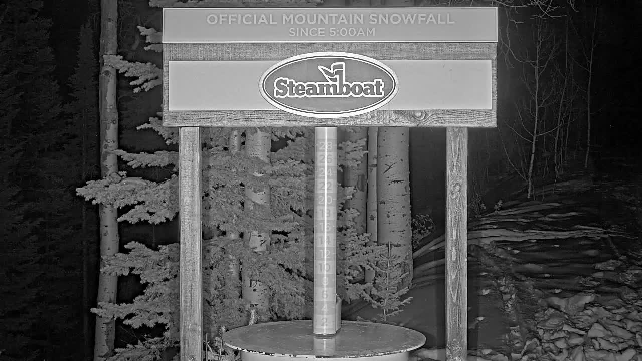 Steamboat Springs Mid-Mountain Snow Stake Live Cam - Steamboat Springs, Routt County, Colorado, USA