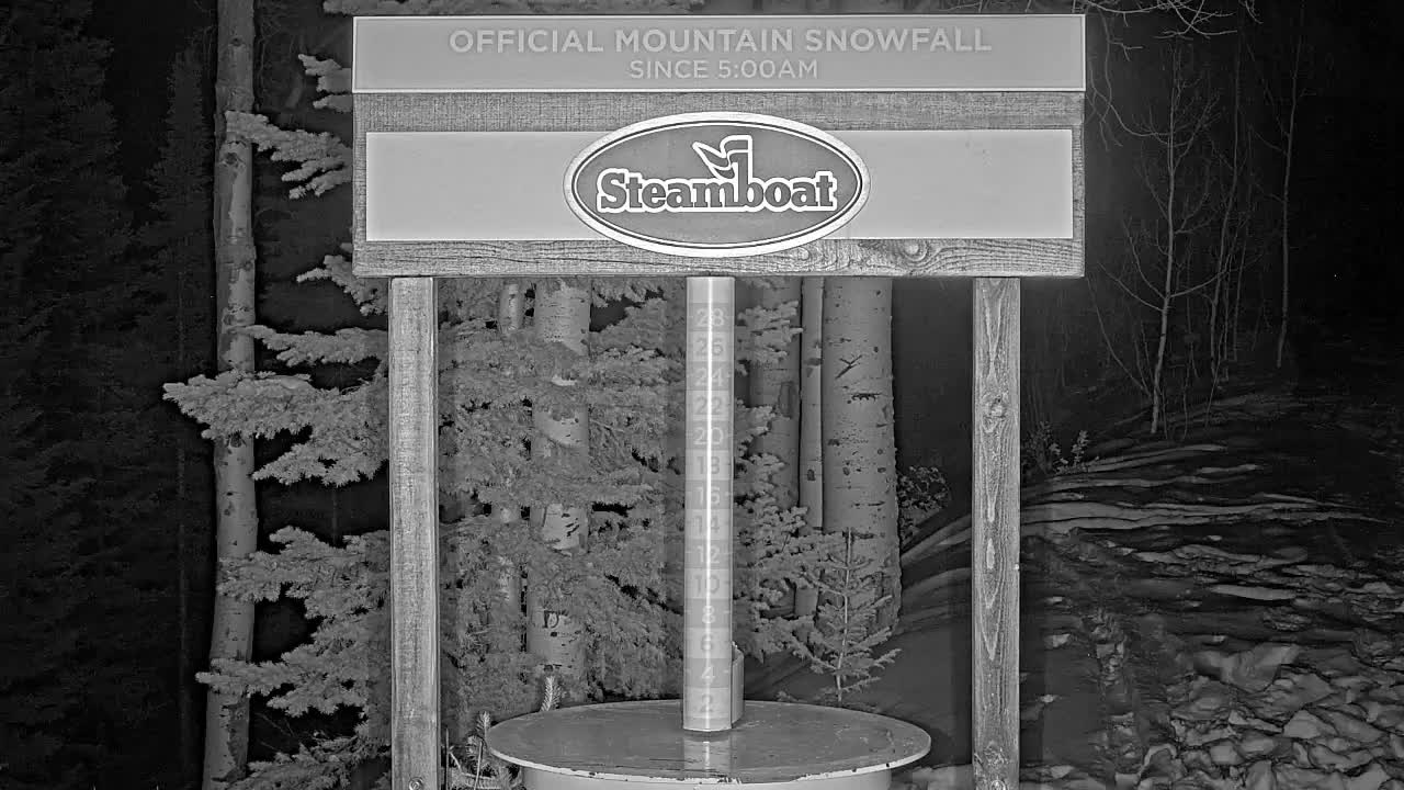 Steamboat Springs Mid-Mountain Snow Stake Live Cam - Steamboat Springs, Routt County, Colorado, USA