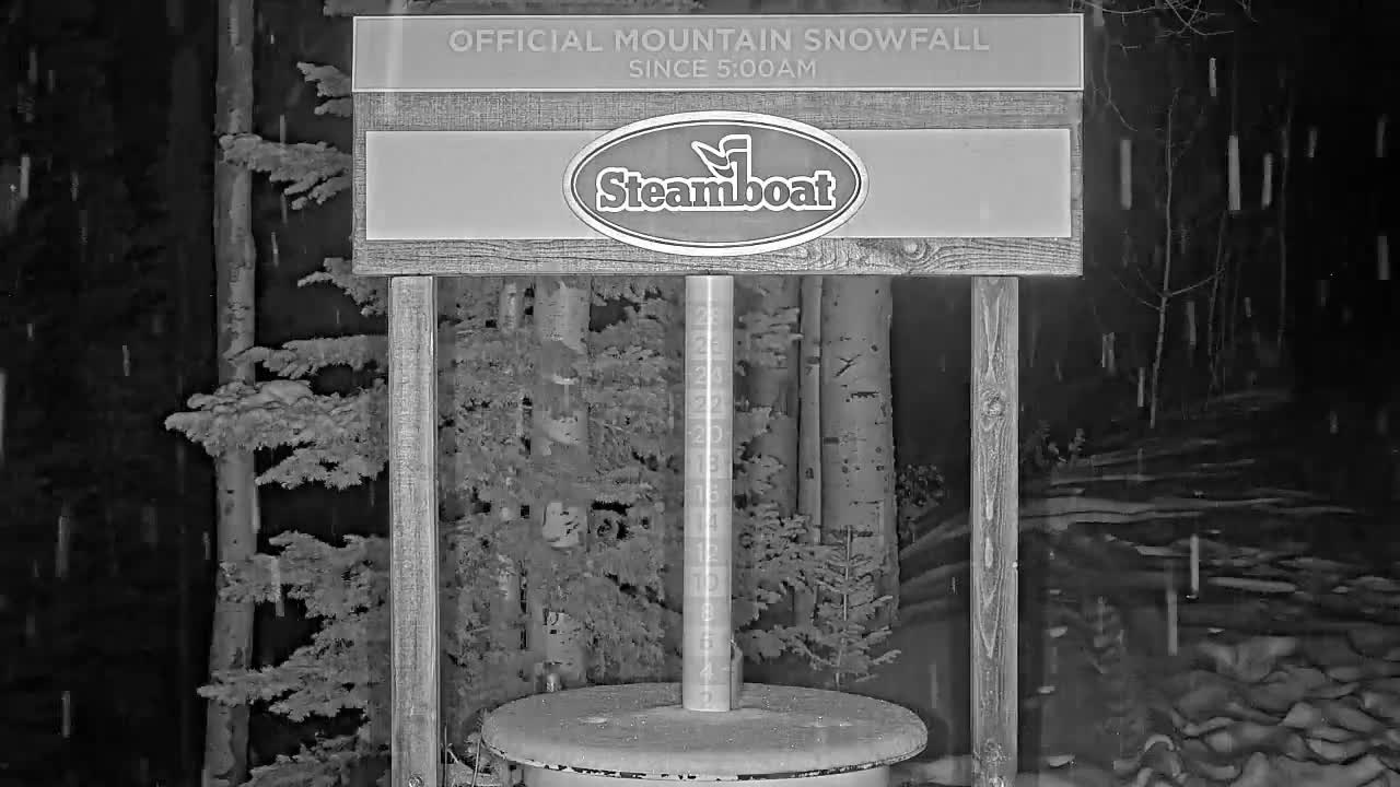 Steamboat Springs Mid-Mountain Snow Stake Live Cam - Steamboat Springs, Routt County, Colorado, USA