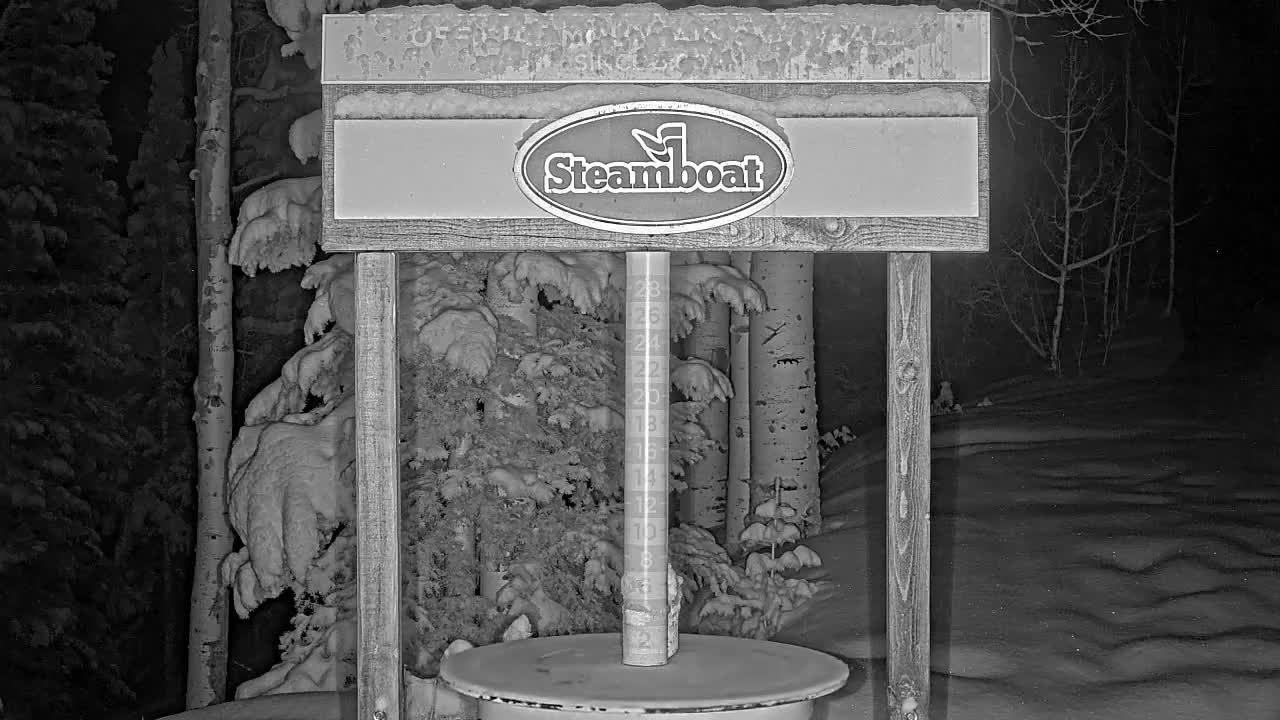 Steamboat Springs Mid-Mountain Snow Stake Live Cam - Steamboat Springs, Routt County, Colorado, USA