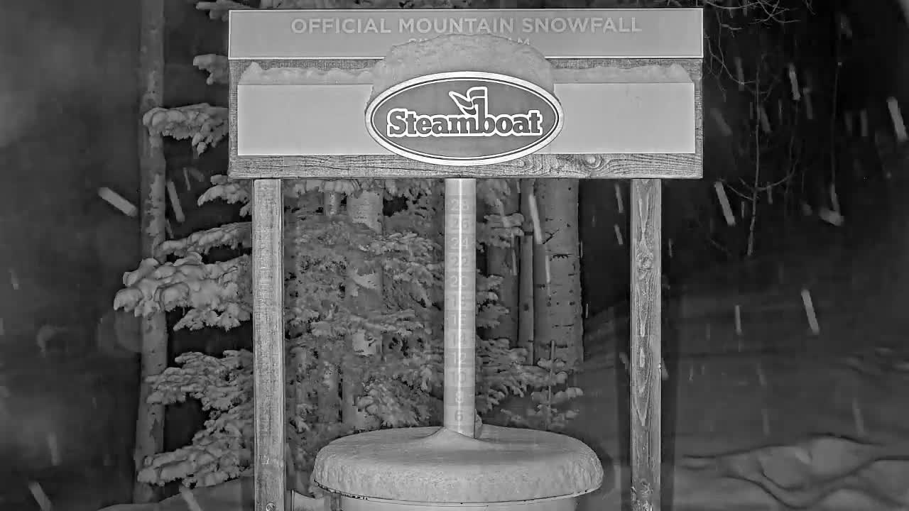 Steamboat Springs Mid-Mountain Snow Stake Live Cam - Steamboat Springs, Routt County, Colorado, USA