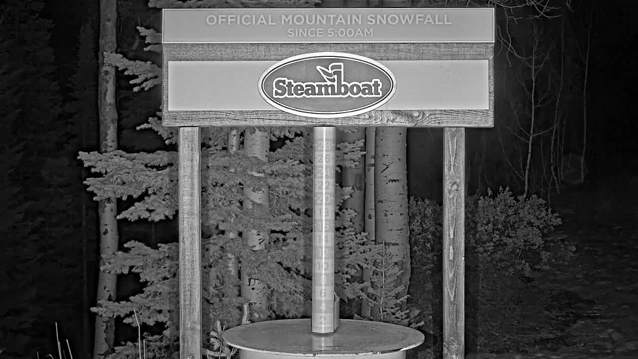 Steamboat Springs Mid-Mountain Snow Stake Live Cam - Steamboat Springs, Routt County, Colorado, USA
