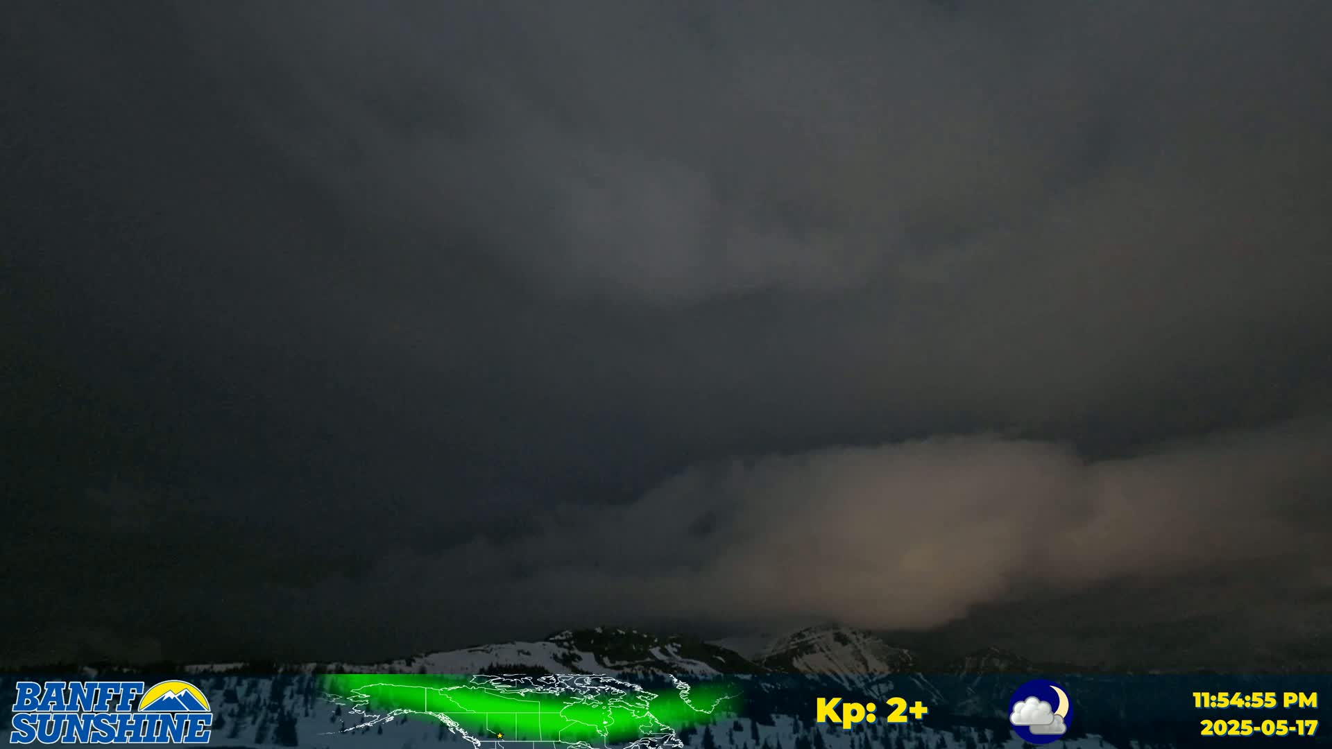 Banff Sunshine Ski Village Mt Bourgeau View & Aurora Borealis/ Northern Lights Live Cam -  Banff, Alberta's Rockies, Alberta, Canada