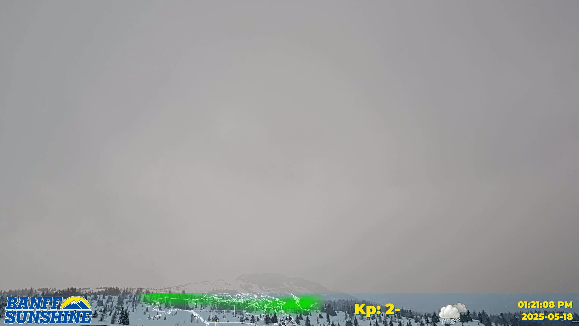 Banff Sunshine Ski Village Mt Bourgeau View & Aurora Borealis/ Northern Lights Live Cam -  Banff, Alberta's Rockies, Alberta, Canada