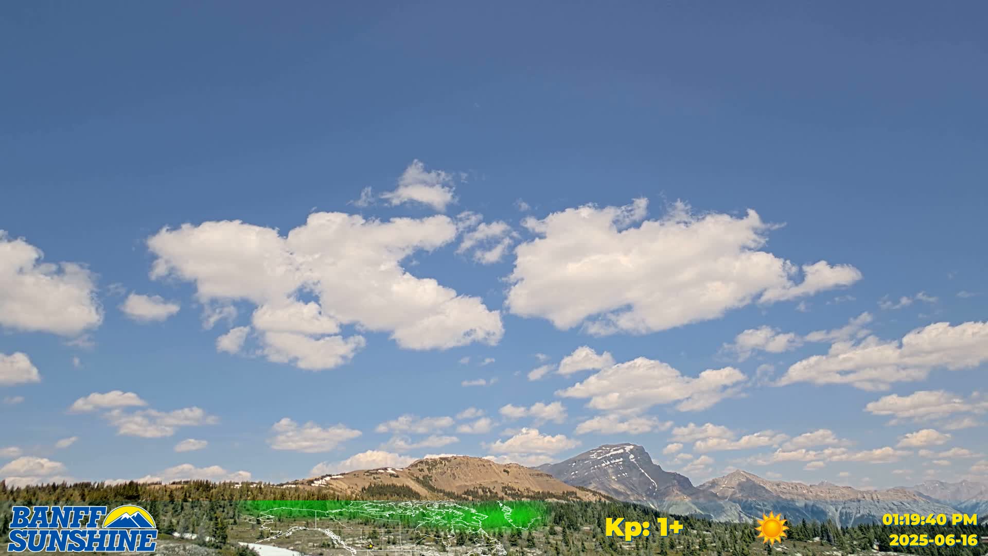 Banff Sunshine Ski Village Mt Bourgeau View & Aurora Borealis/ Northern Lights Live Cam -  Banff, Alberta's Rockies, Alberta, Canada