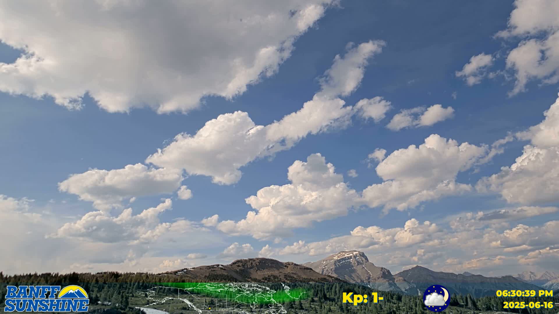 Banff Sunshine Ski Village Mt Bourgeau View & Aurora Borealis/ Northern Lights Live Cam -  Banff, Alberta's Rockies, Alberta, Canada