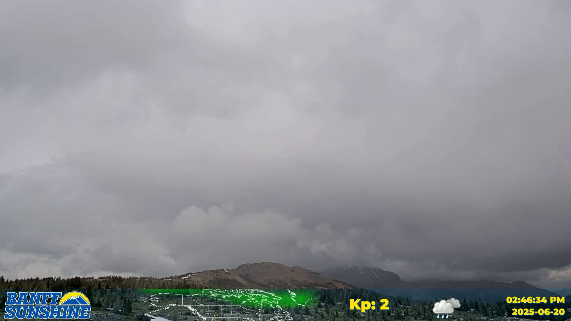 Banff Sunshine Ski Village Mt Bourgeau View & Aurora Borealis/ Northern Lights Live Cam -  Banff, Alberta's Rockies, Alberta, Canada