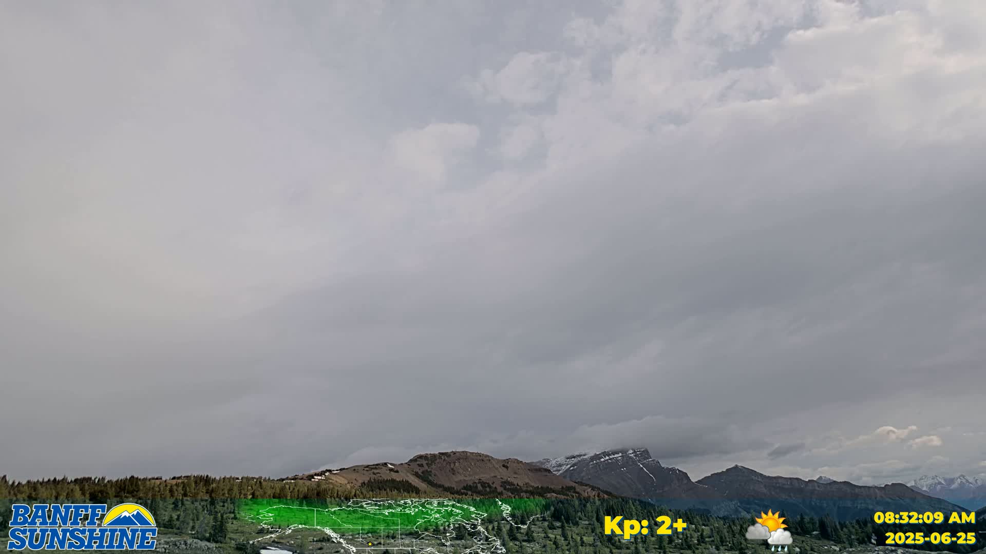 Banff Sunshine Ski Village Mt Bourgeau View & Aurora Borealis/ Northern Lights Live Cam -  Banff, Alberta's Rockies, Alberta, Canada