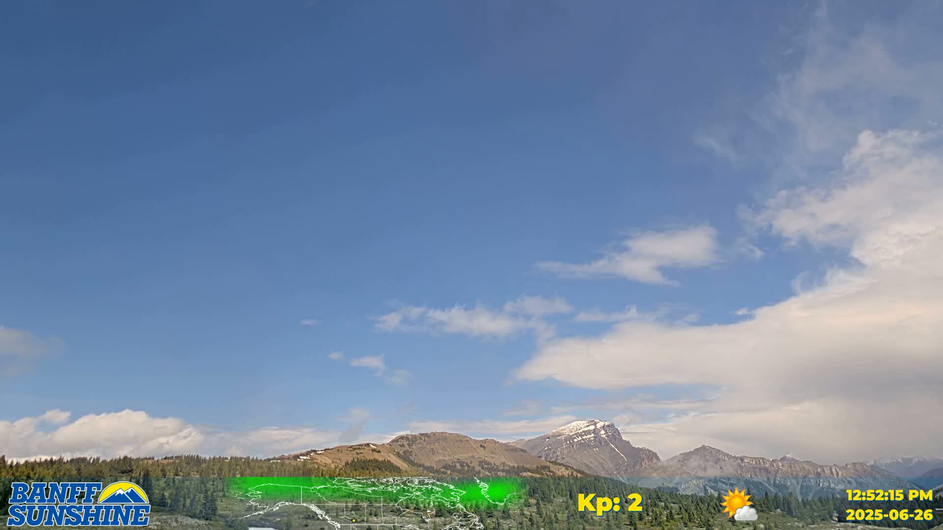 Banff Sunshine Ski Village Mt Bourgeau View & Aurora Borealis/ Northern Lights Live Cam -  Banff, Alberta's Rockies, Alberta, Canada