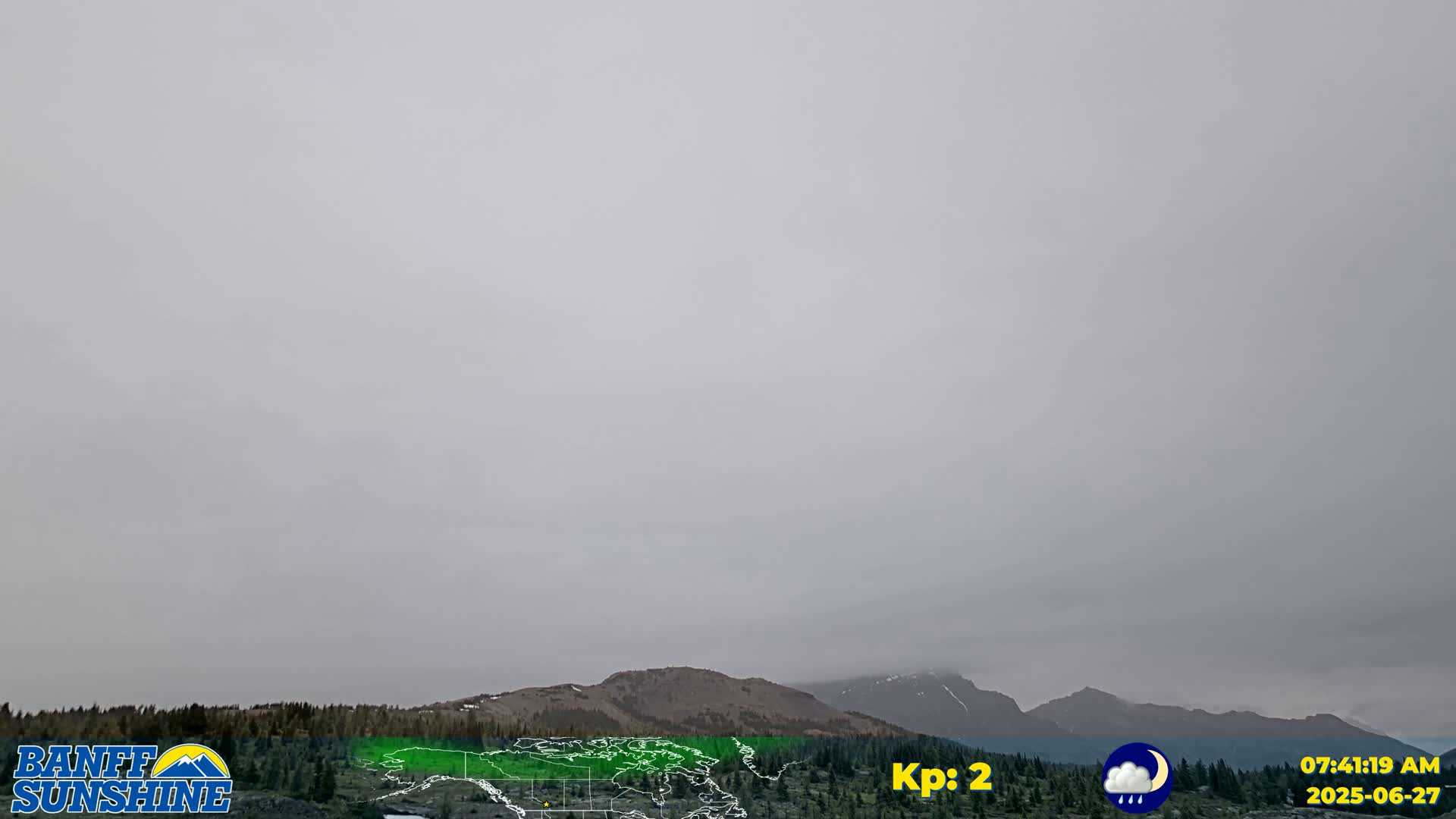 Banff Sunshine Ski Village Mt Bourgeau View & Aurora Borealis/ Northern Lights Live Cam -  Banff, Alberta's Rockies, Alberta, Canada