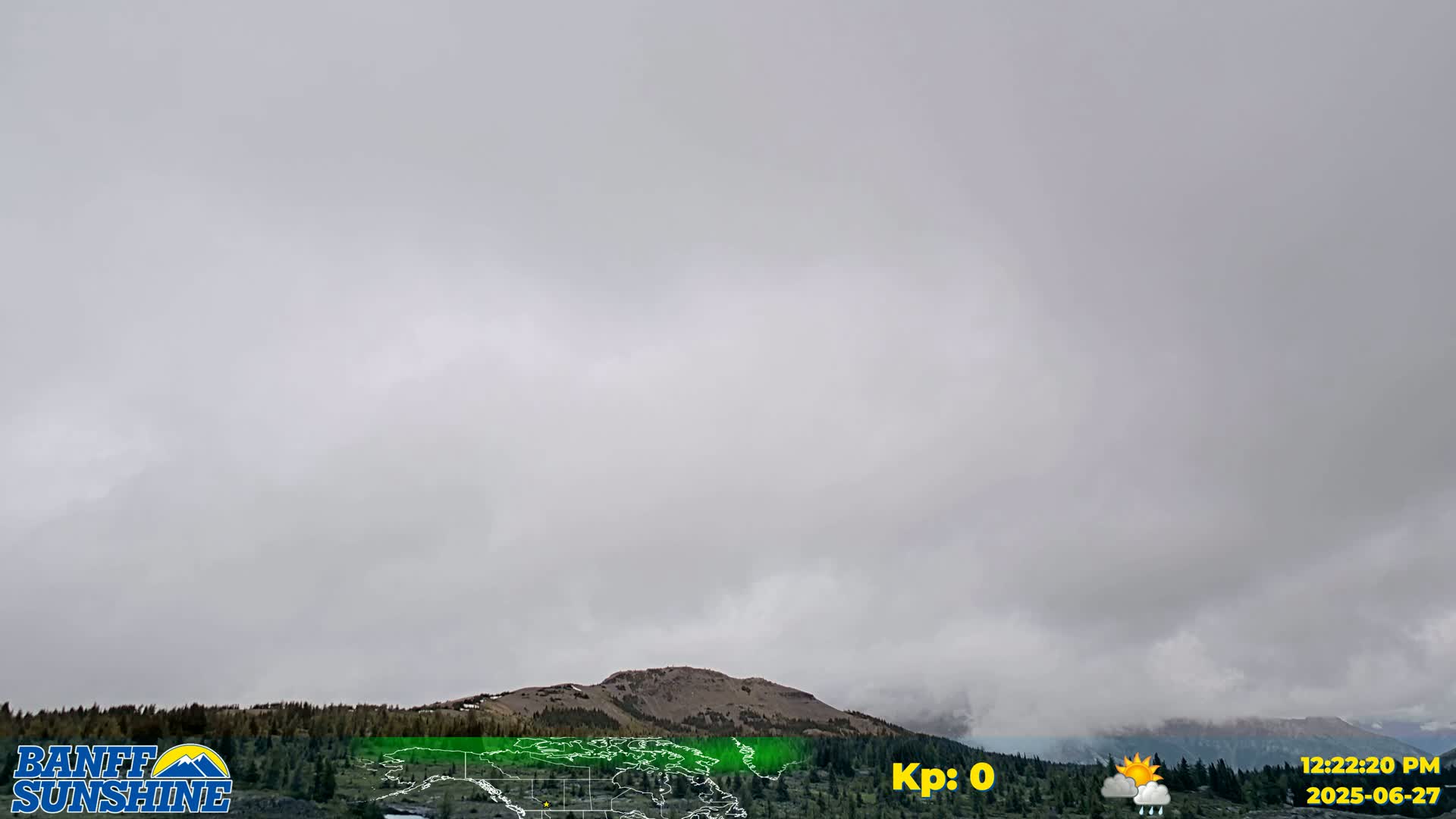Banff Sunshine Ski Village Mt Bourgeau View & Aurora Borealis/ Northern Lights Live Cam -  Banff, Alberta's Rockies, Alberta, Canada