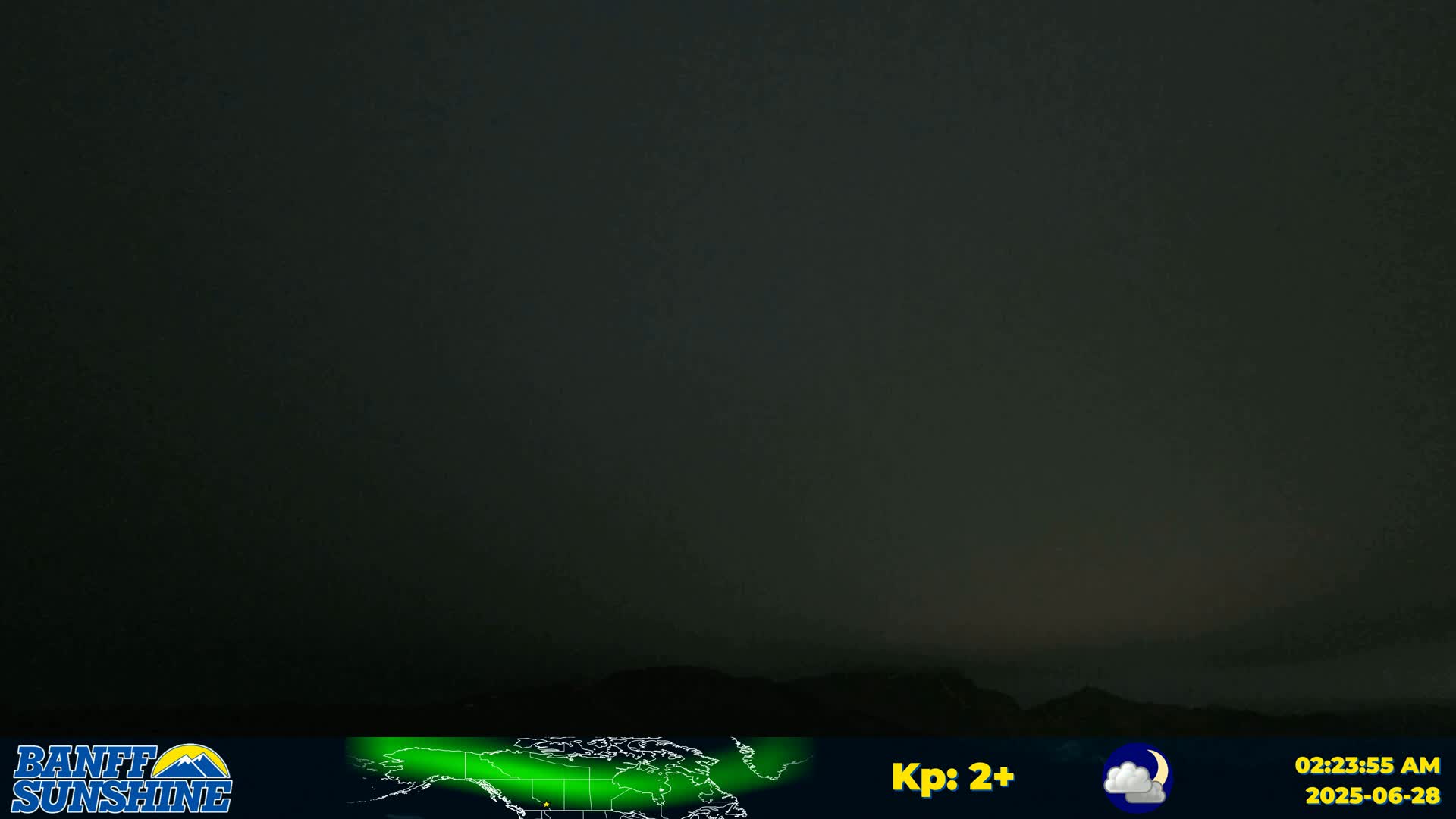 Banff Sunshine Ski Village Mt Bourgeau View & Aurora Borealis/ Northern Lights Live Cam -  Banff, Alberta's Rockies, Alberta, Canada