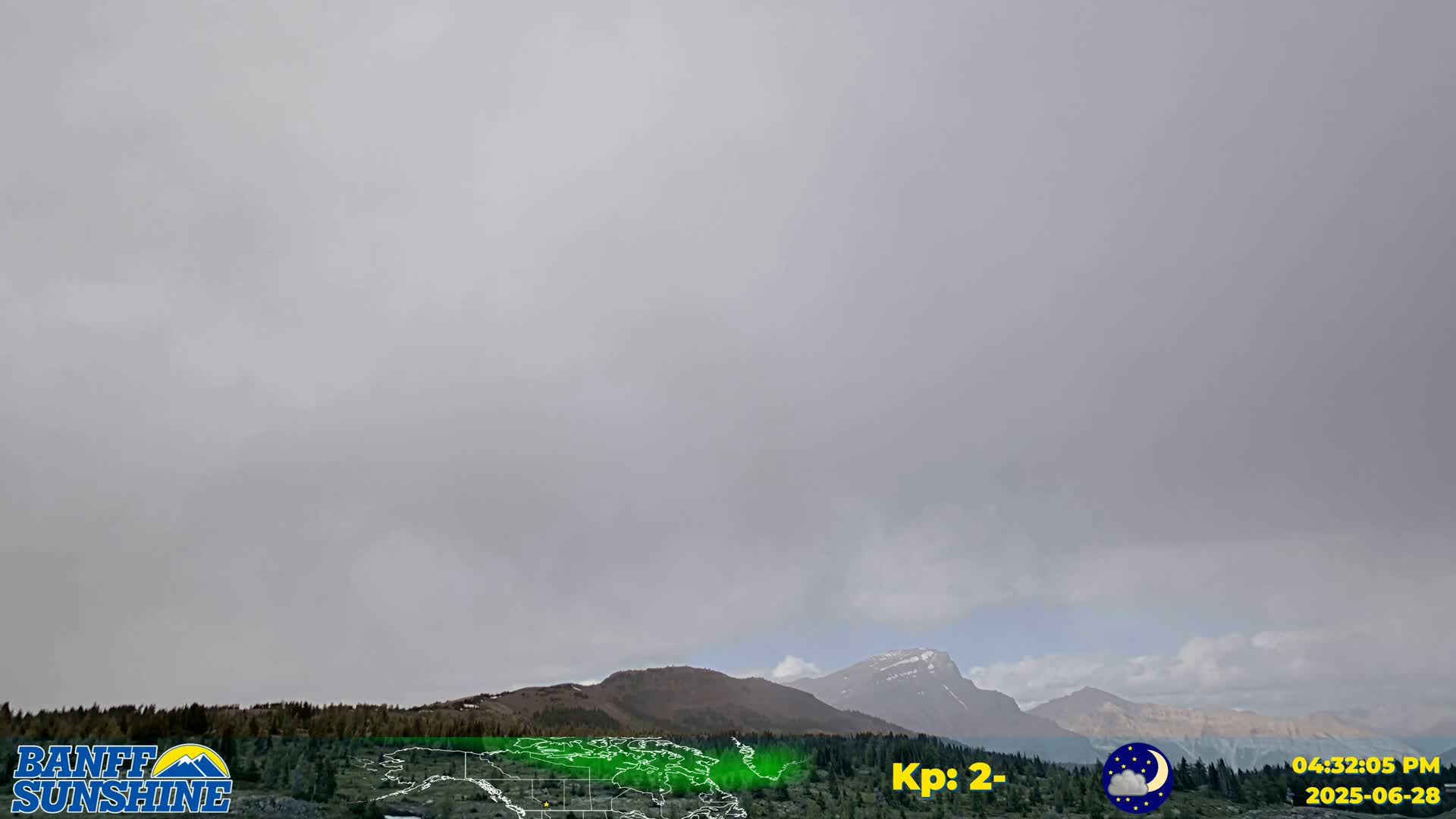Banff Sunshine Ski Village Mt Bourgeau View & Aurora Borealis/ Northern Lights Live Cam -  Banff, Alberta's Rockies, Alberta, Canada