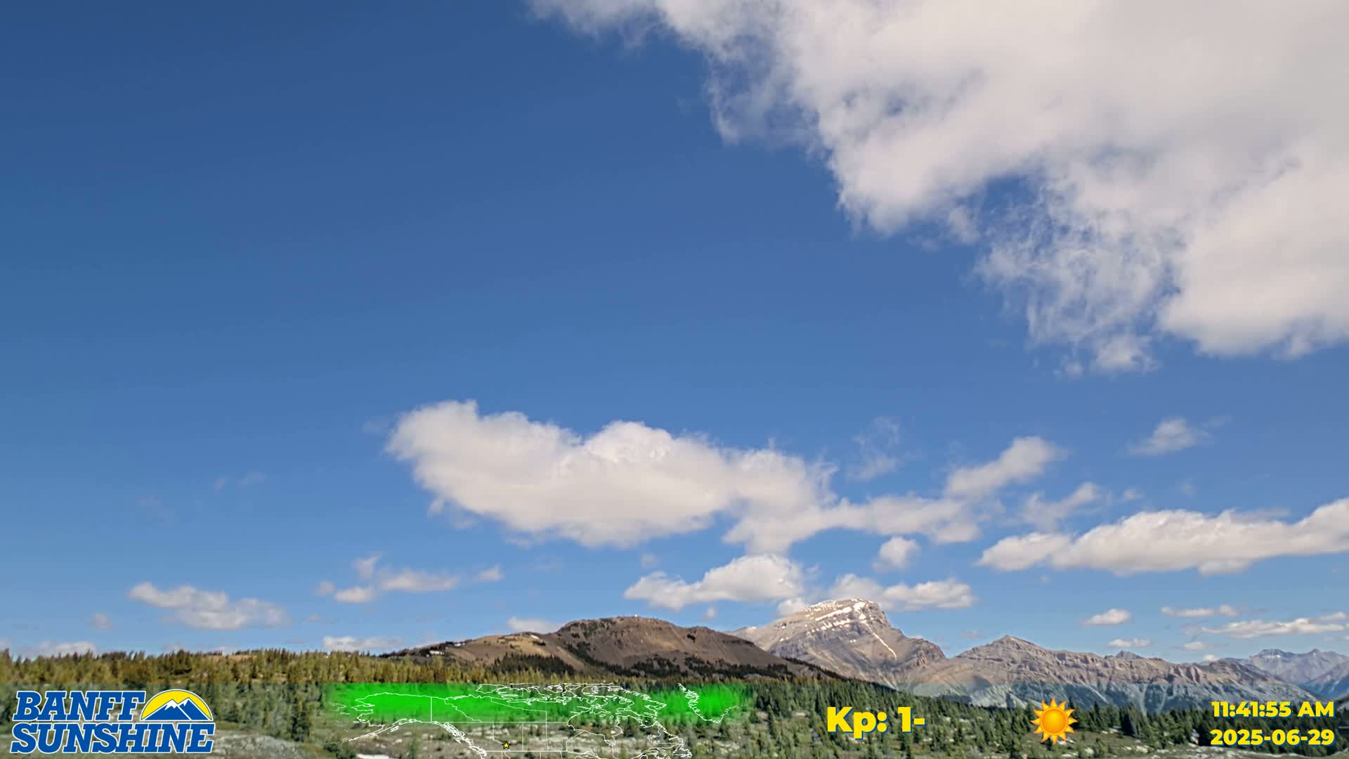 Banff Sunshine Ski Village Mt Bourgeau View & Aurora Borealis/ Northern Lights Live Cam -  Banff, Alberta's Rockies, Alberta, Canada
