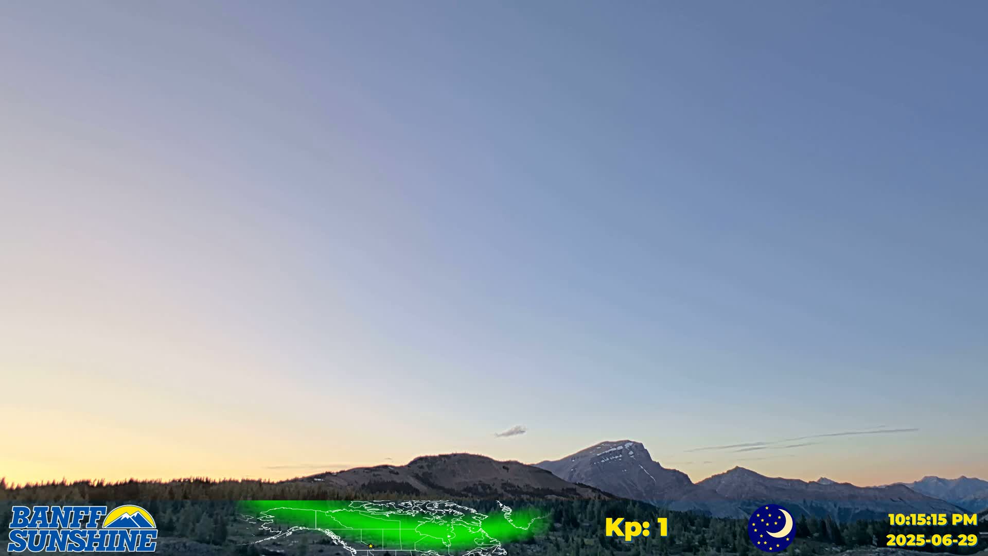 Banff Sunshine Ski Village Mt Bourgeau View & Aurora Borealis/ Northern Lights Live Cam -  Banff, Alberta's Rockies, Alberta, Canada