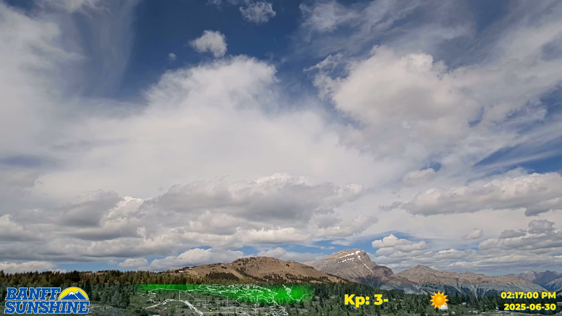 Banff Sunshine Ski Village Mt Bourgeau View & Aurora Borealis/ Northern Lights Live Cam -  Banff, Alberta's Rockies, Alberta, Canada