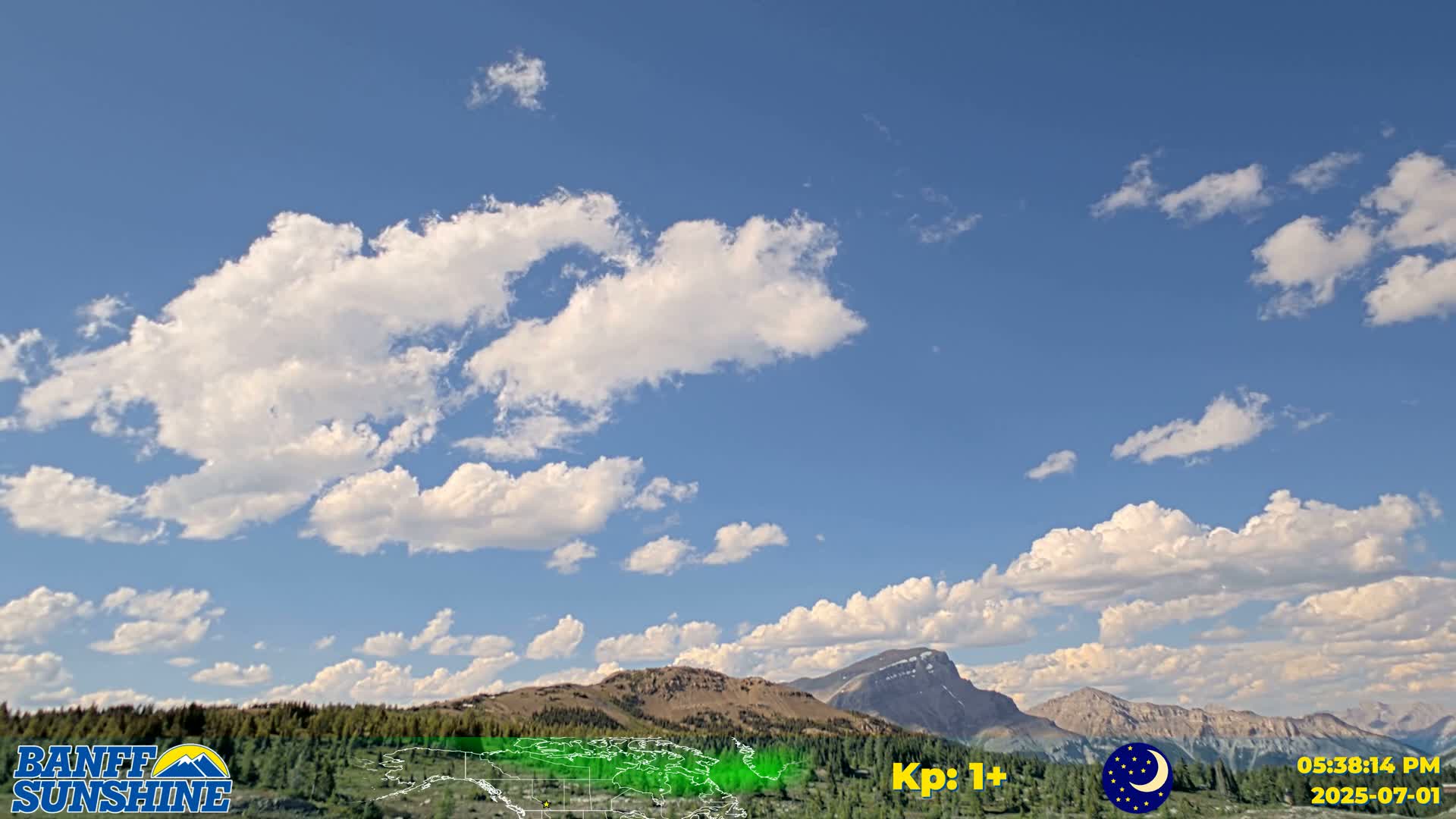 Banff Sunshine Ski Village Mt Bourgeau View & Aurora Borealis/ Northern Lights Live Cam -  Banff, Alberta's Rockies, Alberta, Canada