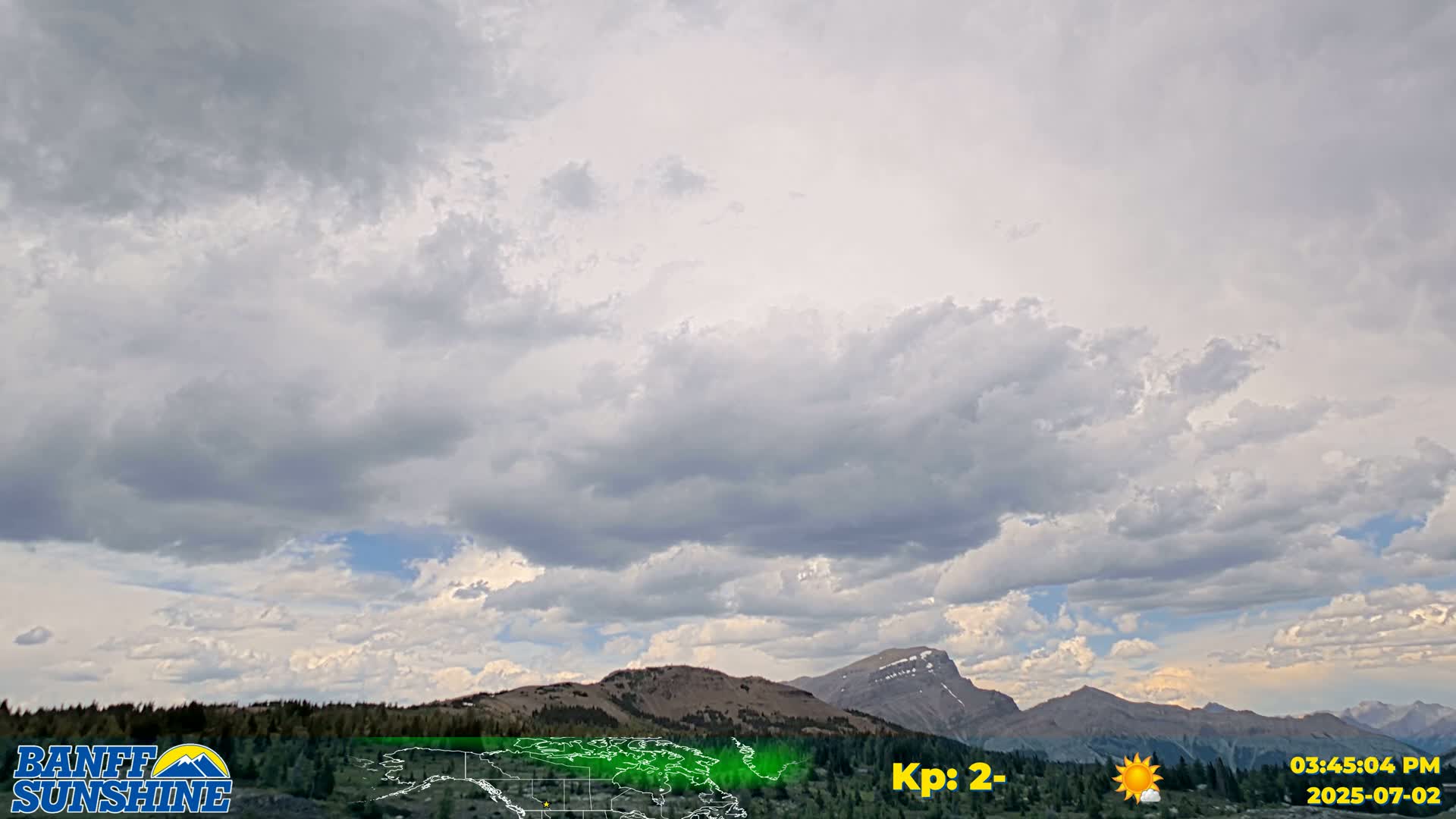 Banff Sunshine Ski Village Mt Bourgeau View & Aurora Borealis/ Northern Lights Live Cam -  Banff, Alberta's Rockies, Alberta, Canada