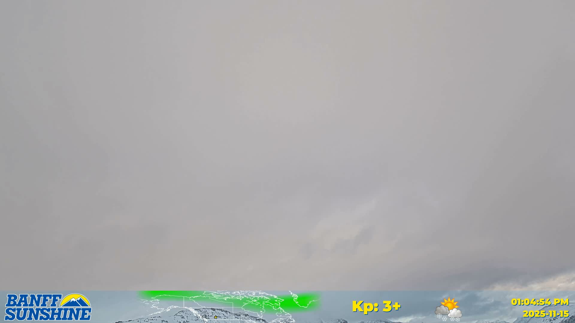 Banff Sunshine Ski Village Mt Bourgeau View & Aurora Borealis/ Northern Lights Live Cam -  Banff, Alberta's Rockies, Alberta, Canada