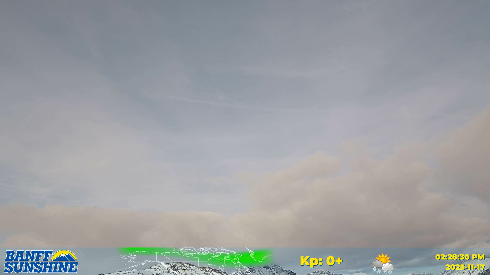 Banff Sunshine Ski Village Mt Bourgeau View & Aurora Borealis/ Northern Lights Live Cam -  Banff, Alberta's Rockies, Alberta, Canada