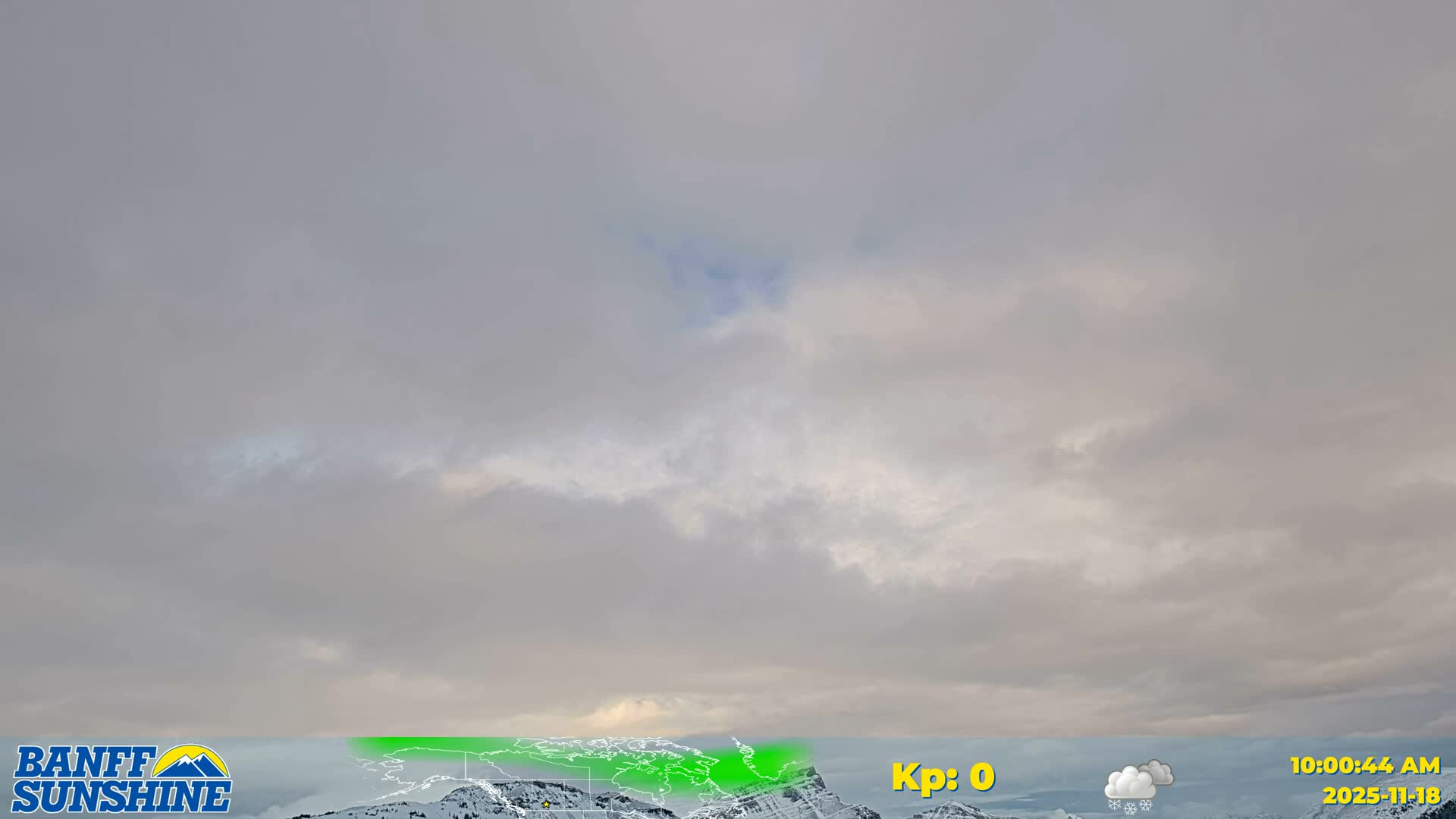 Banff Sunshine Ski Village Mt Bourgeau View & Aurora Borealis/ Northern Lights Live Cam -  Banff, Alberta's Rockies, Alberta, Canada