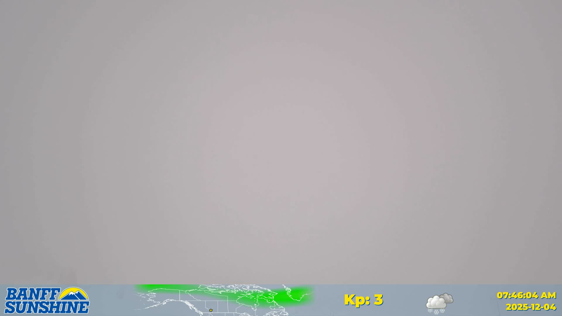 Banff Sunshine Ski Village Mt Bourgeau View & Aurora Borealis/ Northern Lights Live Cam -  Banff, Alberta's Rockies, Alberta, Canada