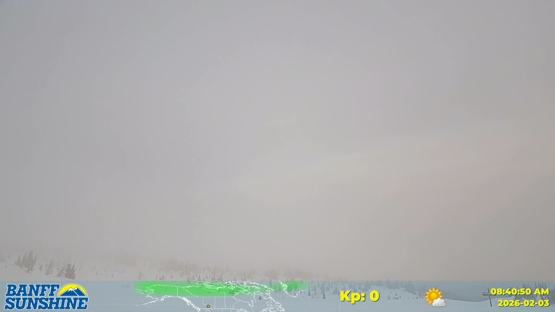 Banff Sunshine Ski Village Mt Bourgeau View & Aurora Borealis/ Northern Lights Live Cam -  Banff, Alberta's Rockies, Alberta, Canada