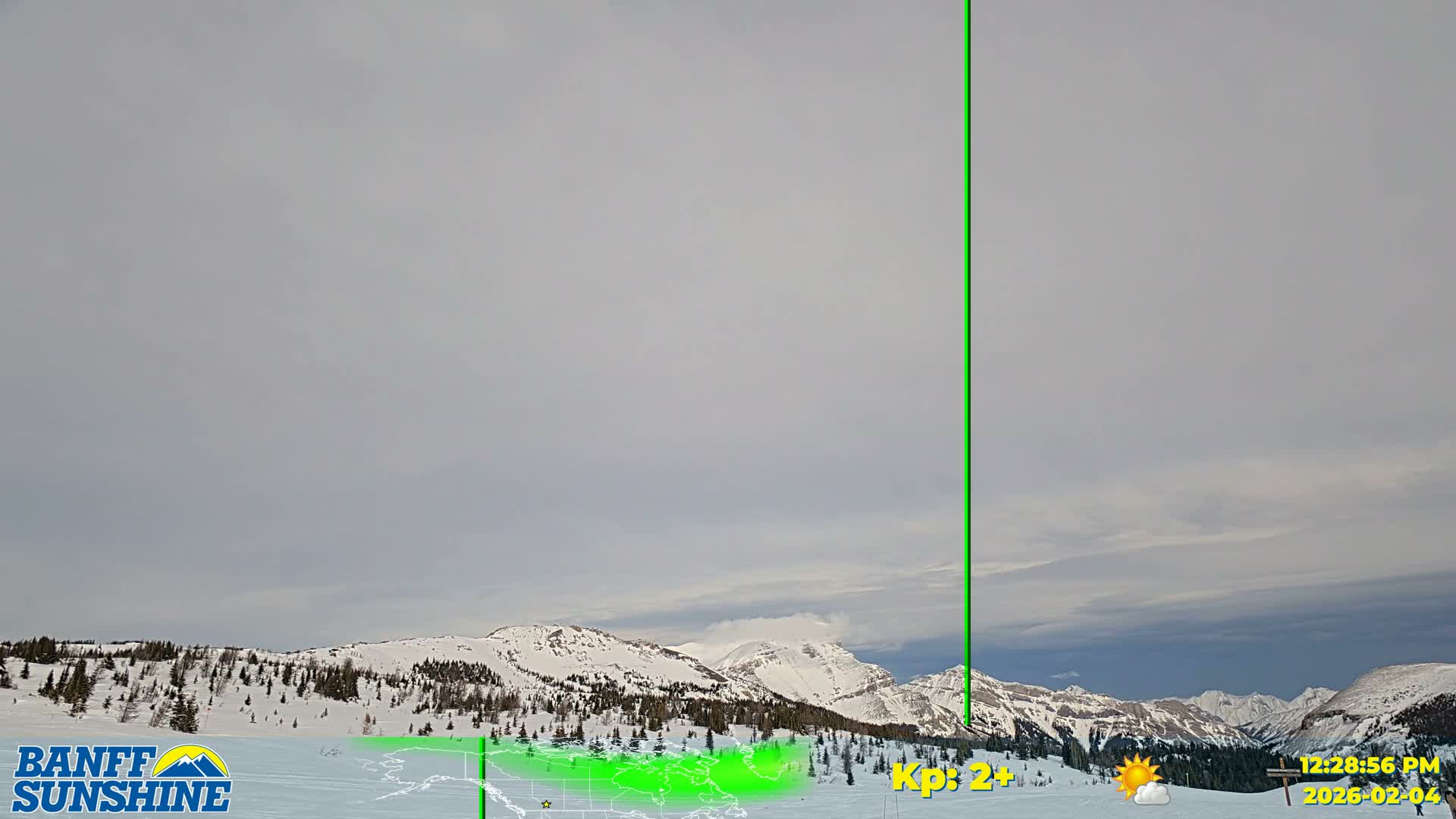 Banff Sunshine Ski Village Mt Bourgeau View & Aurora Borealis/ Northern Lights Live Cam -  Banff, Alberta's Rockies, Alberta, Canada