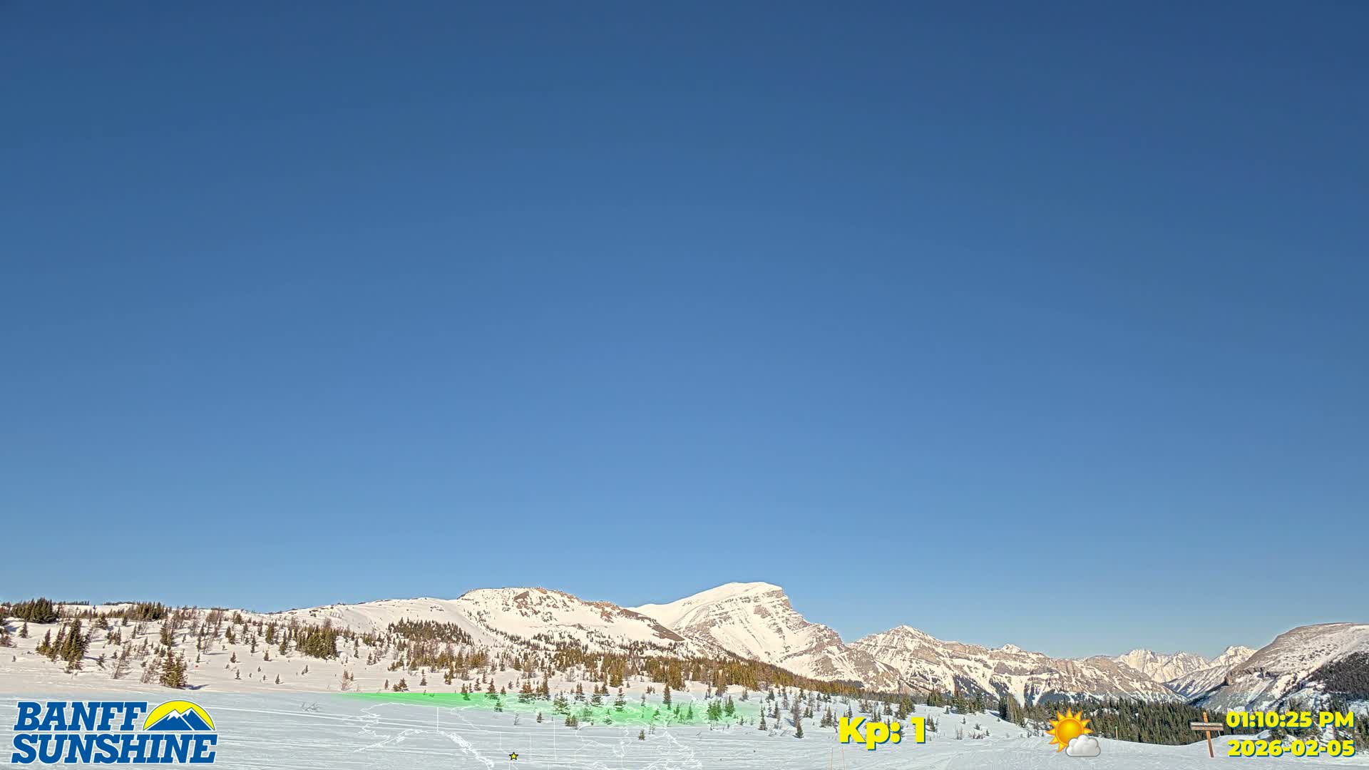 Banff Sunshine Ski Village Mt Bourgeau View & Aurora Borealis/ Northern Lights Live Cam -  Banff, Alberta's Rockies, Alberta, Canada