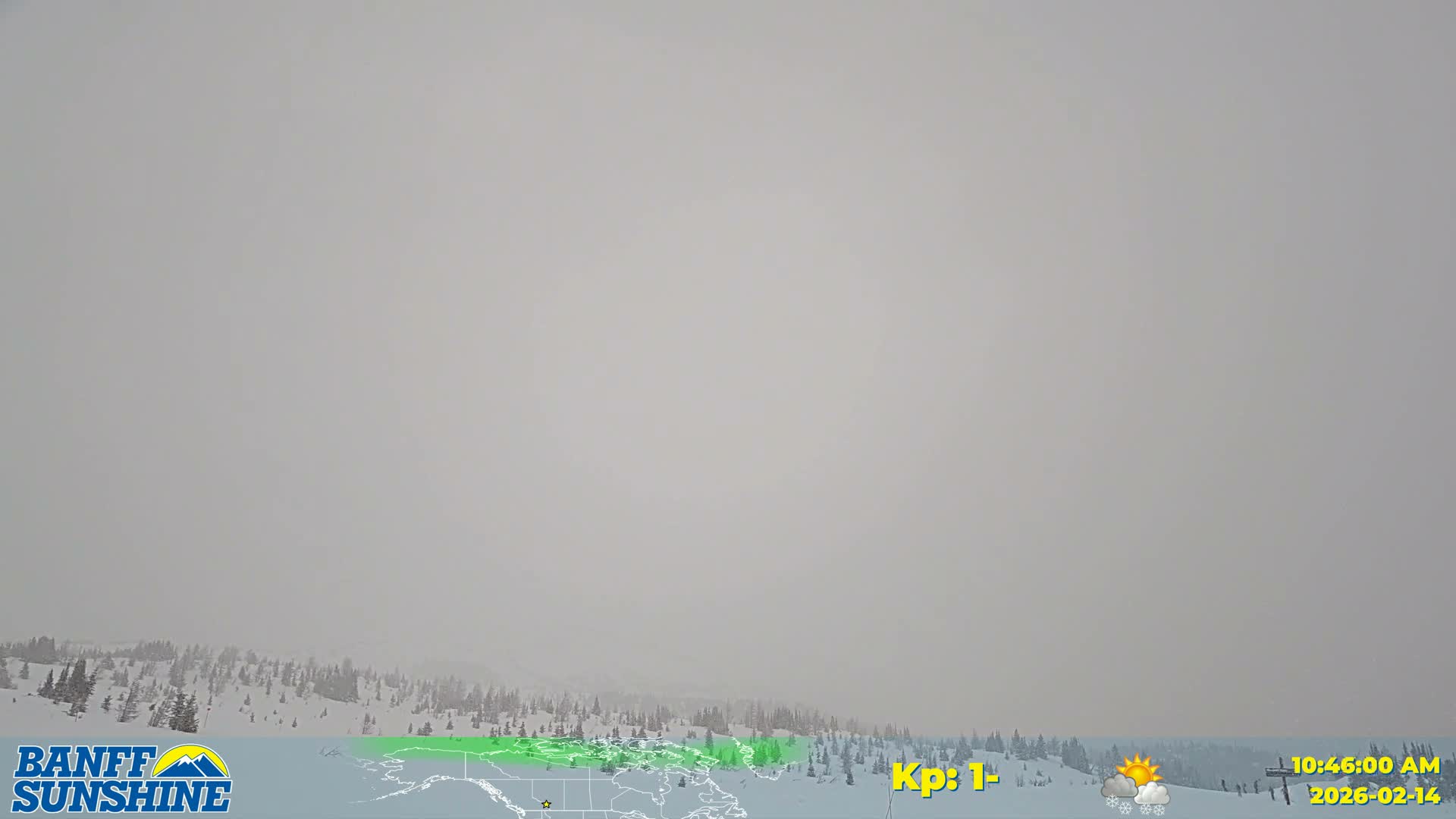 Banff Sunshine Ski Village Mt Bourgeau View & Aurora Borealis/ Northern Lights Live Cam -  Banff, Alberta's Rockies, Alberta, Canada