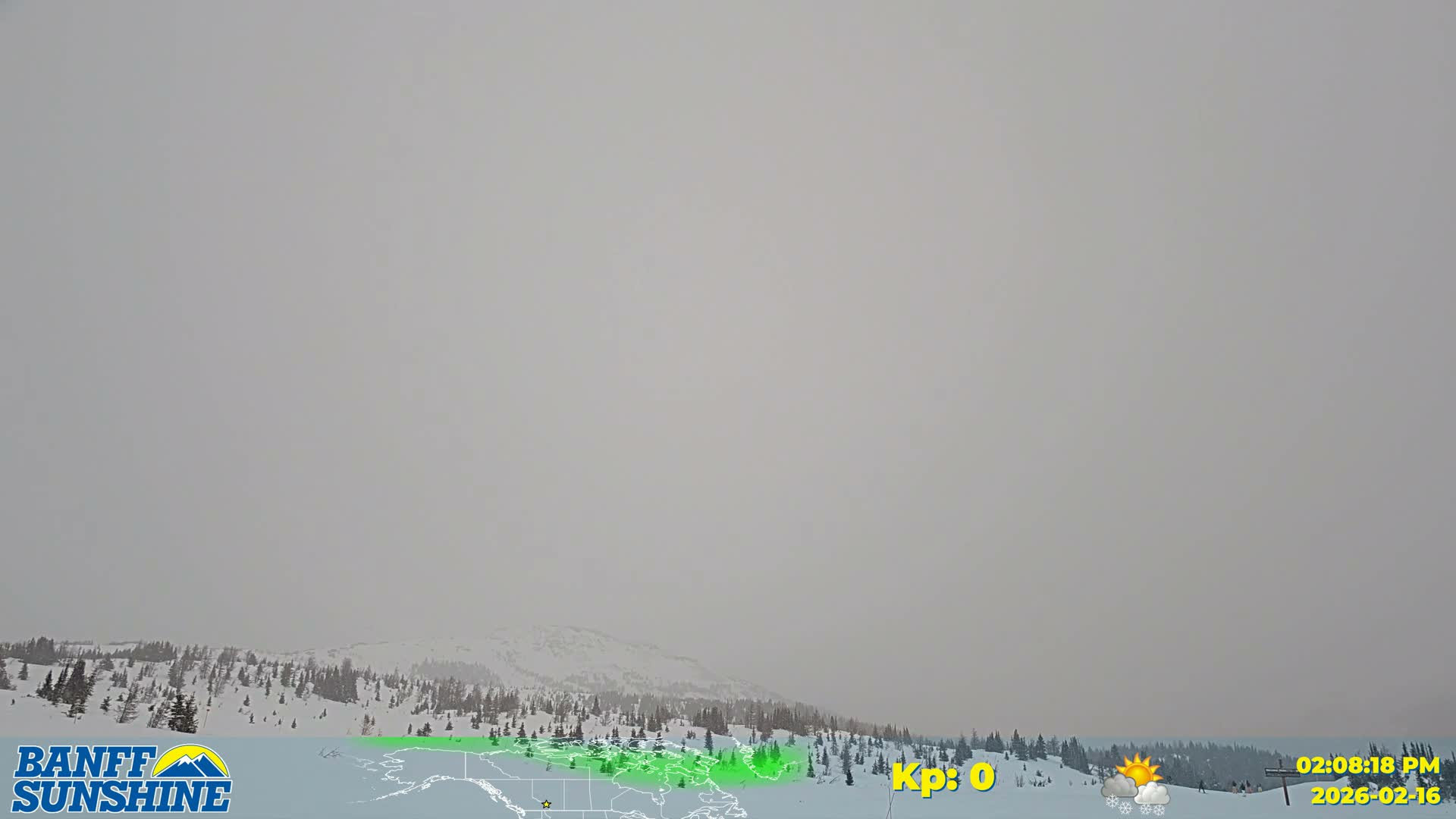 Banff Sunshine Ski Village Mt Bourgeau View & Aurora Borealis/ Northern Lights Live Cam -  Banff, Alberta's Rockies, Alberta, Canada